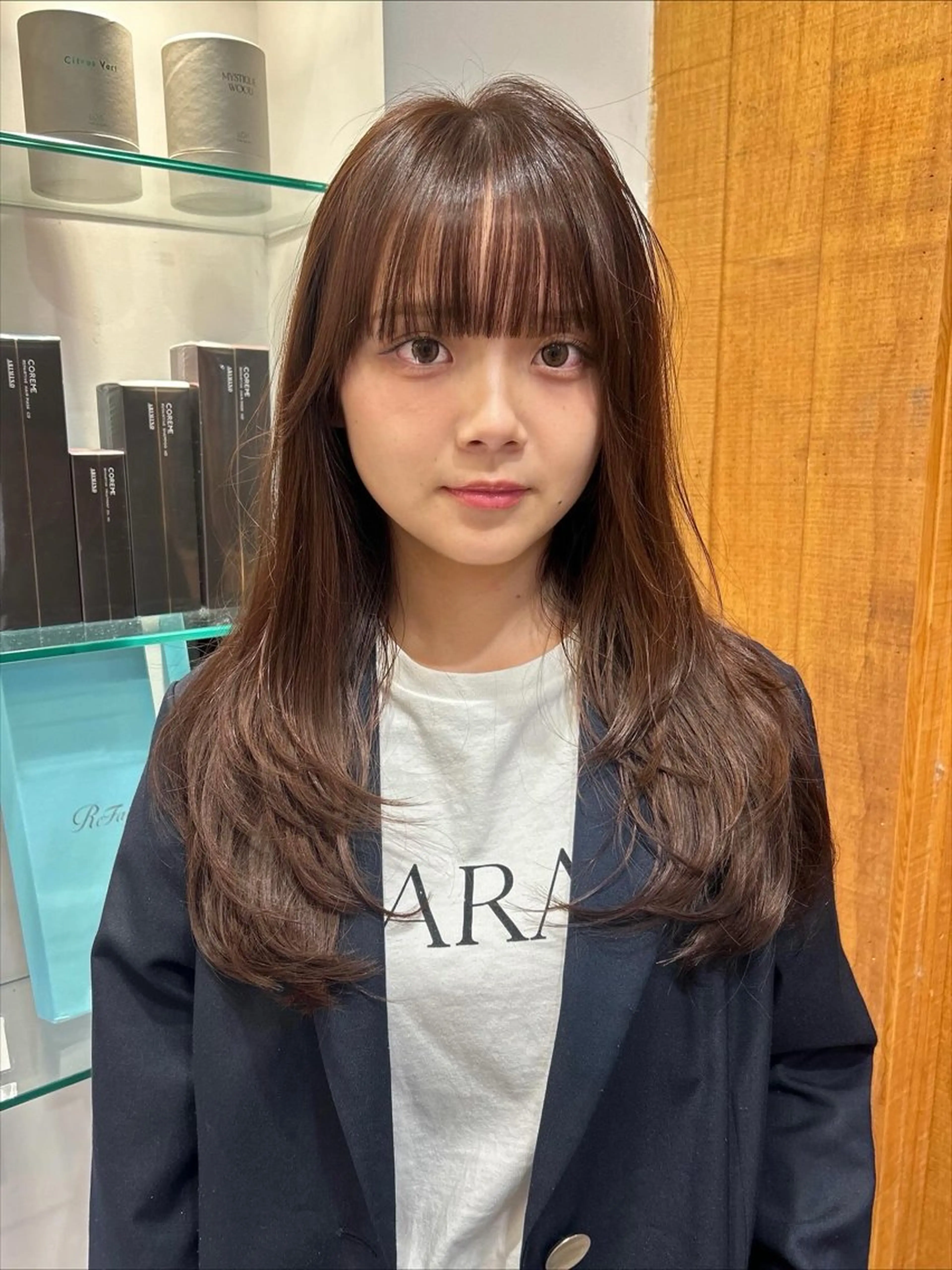 セミロング レイヤーカット カット ヘアカラー トリートメント 大谷美佳/レイヤー カット/ツヤ髪のヘアスタイル