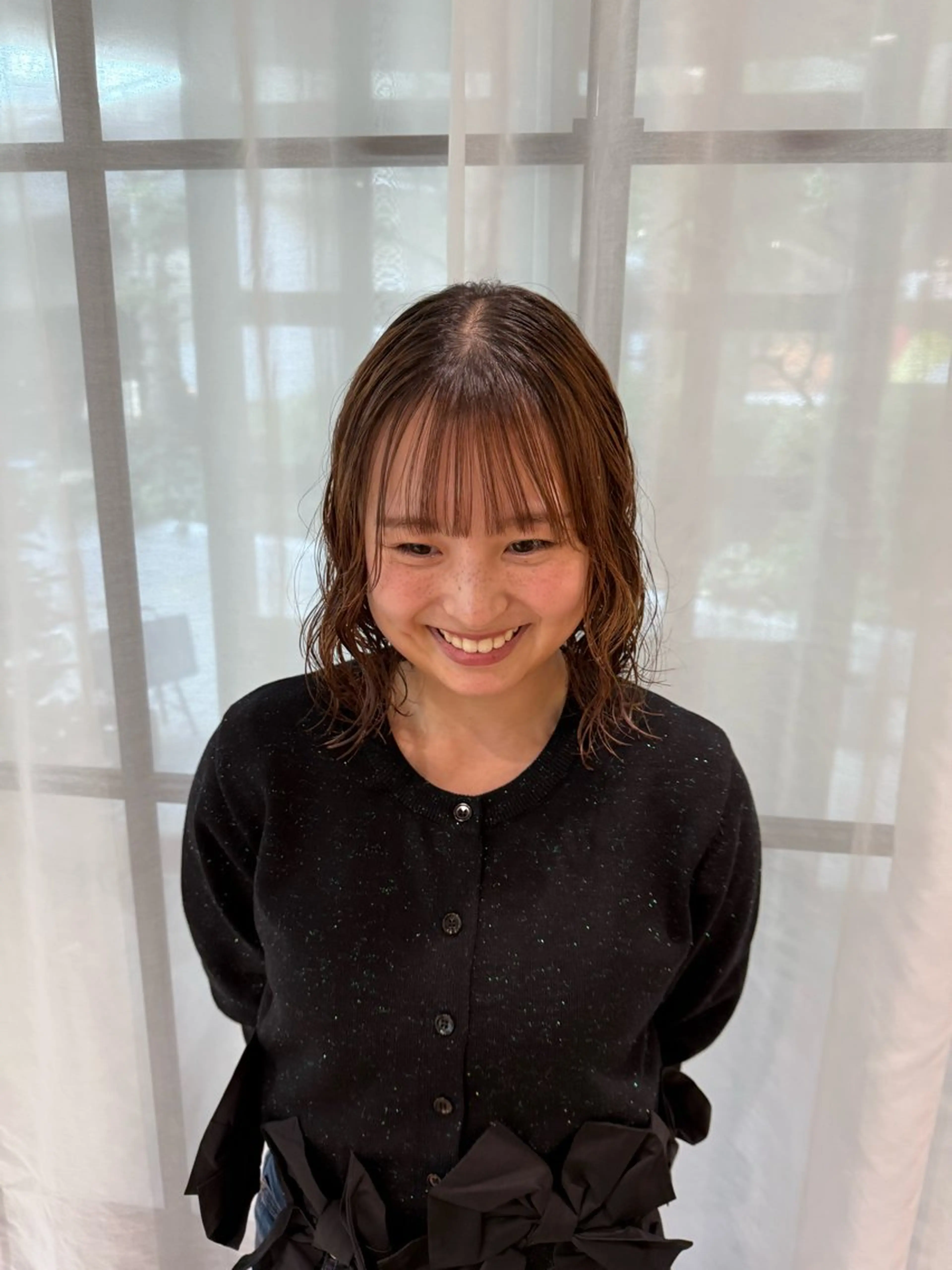 ミディアム パーマ ミディアムパーマ ボブ カット パーマ Lumier de mashu所属・nana/ボブ/ レイヤー/メンズのヘアスタイル