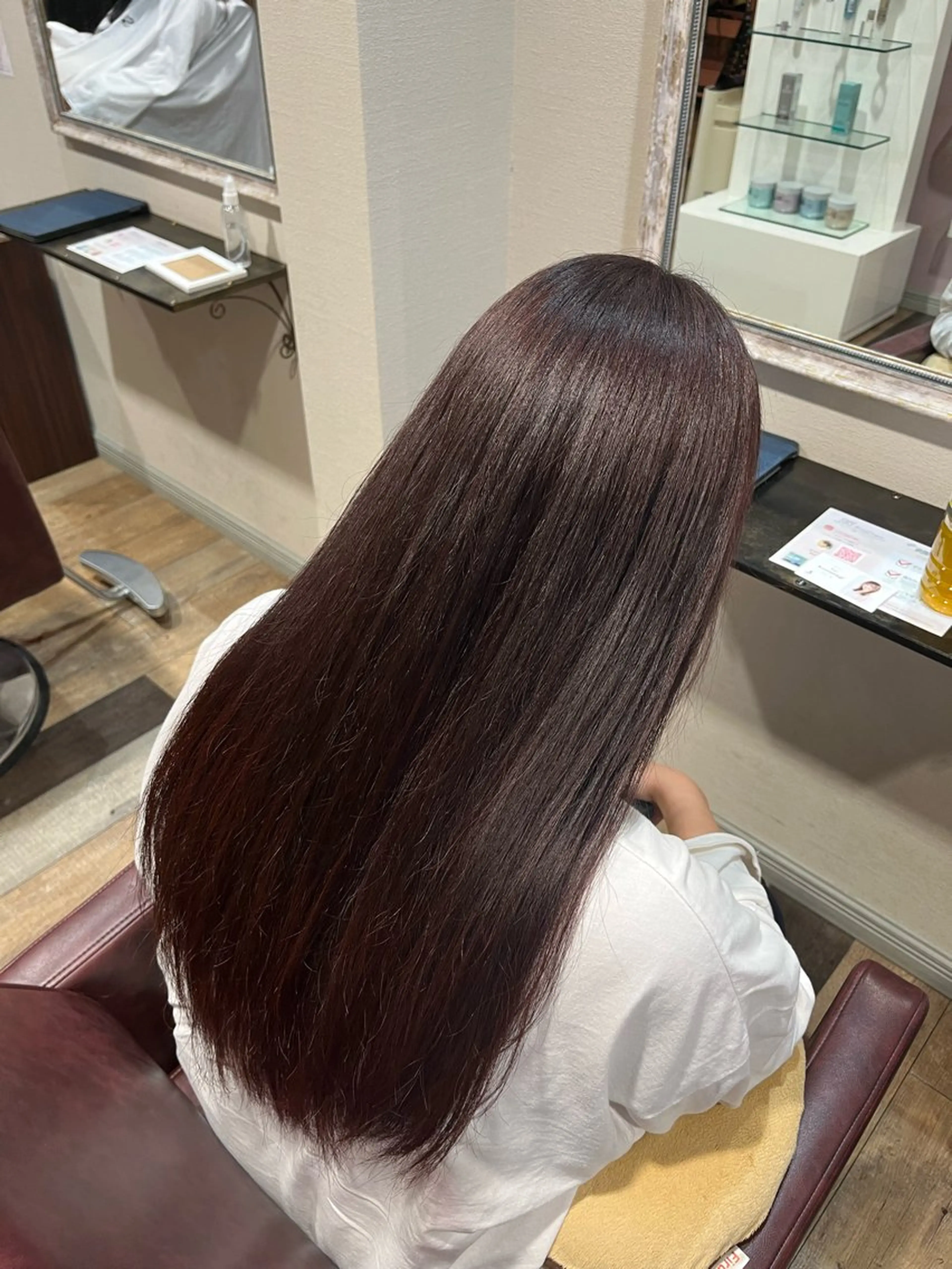 ロング カラー ラベンダーカラー トリートメント 顔まわり/オフィス カラー/青栁優🔆のヘアスタイル