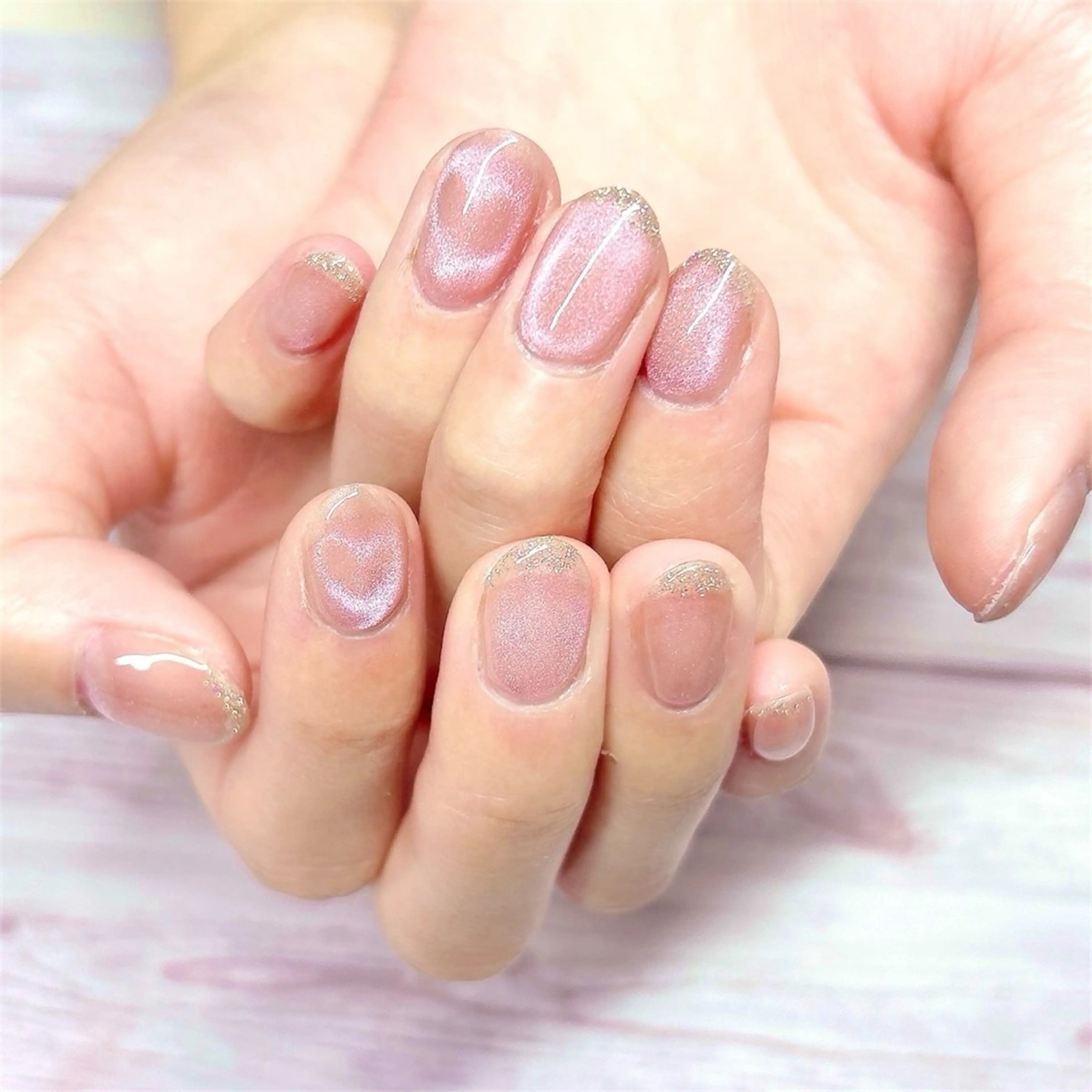 ネイル ハート マグネットネイル MYu Beauty Salon  MAIのネイルデザイン