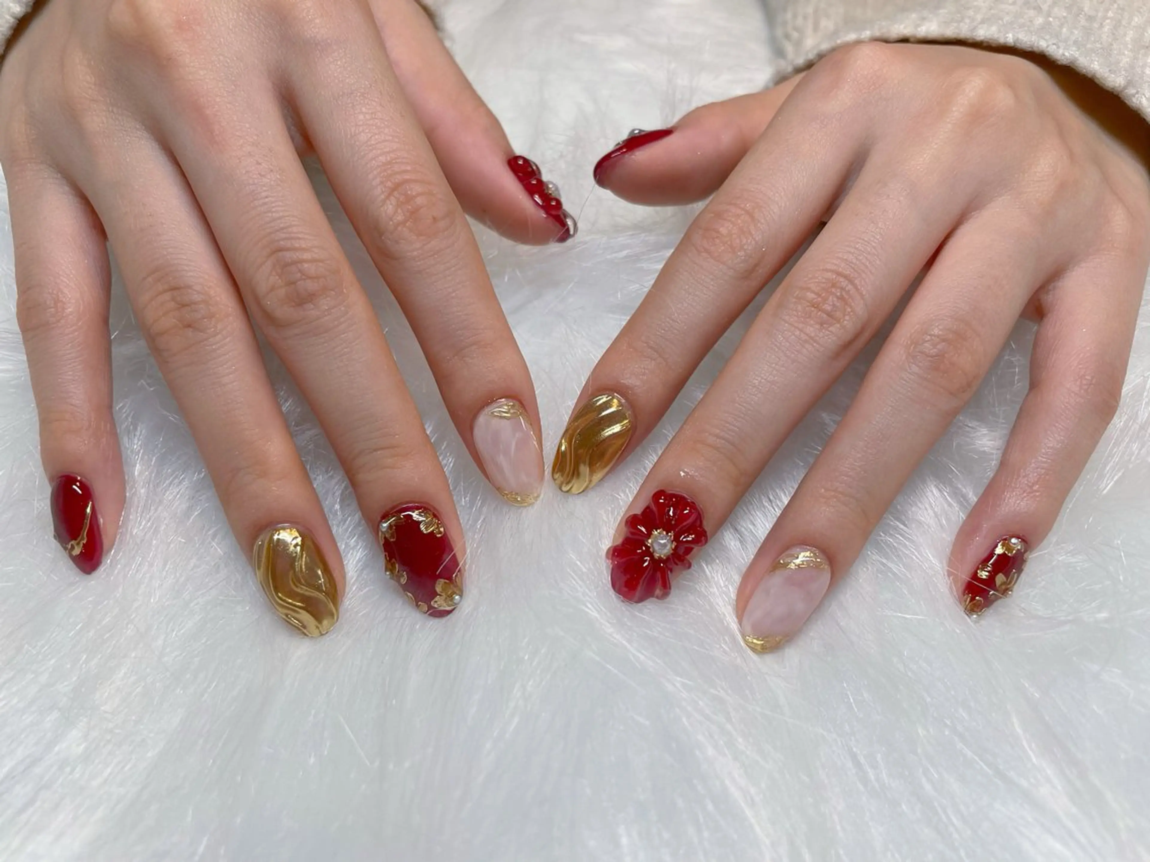 ネイル 成人式 卒業式 ニュアンスネイル ハンドネイル エン Nail salonのネイルデザイン