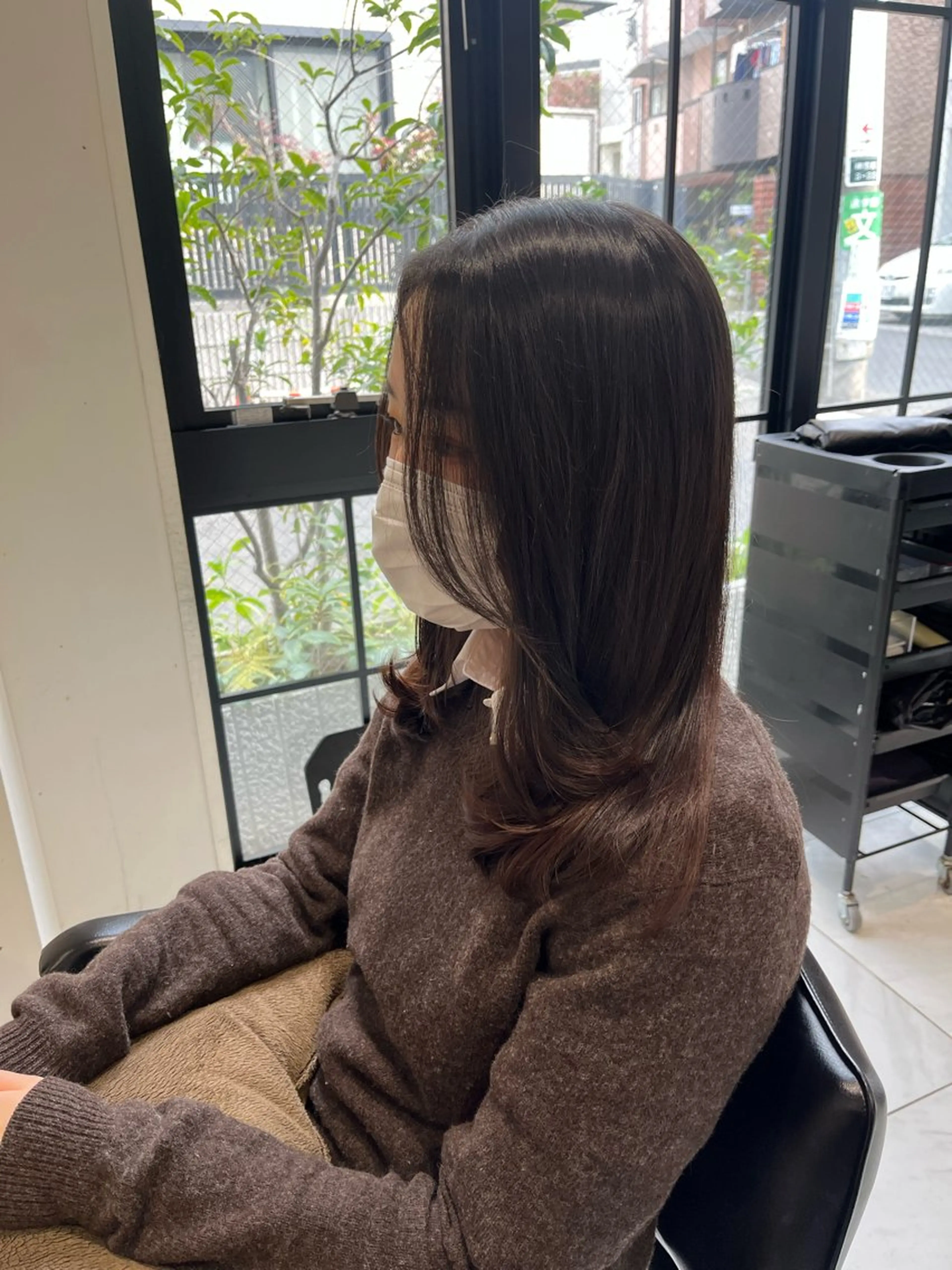 ロング ナミ🩶暗髪/暖色 ❤️/透明感/縮毛のヘアスタイル