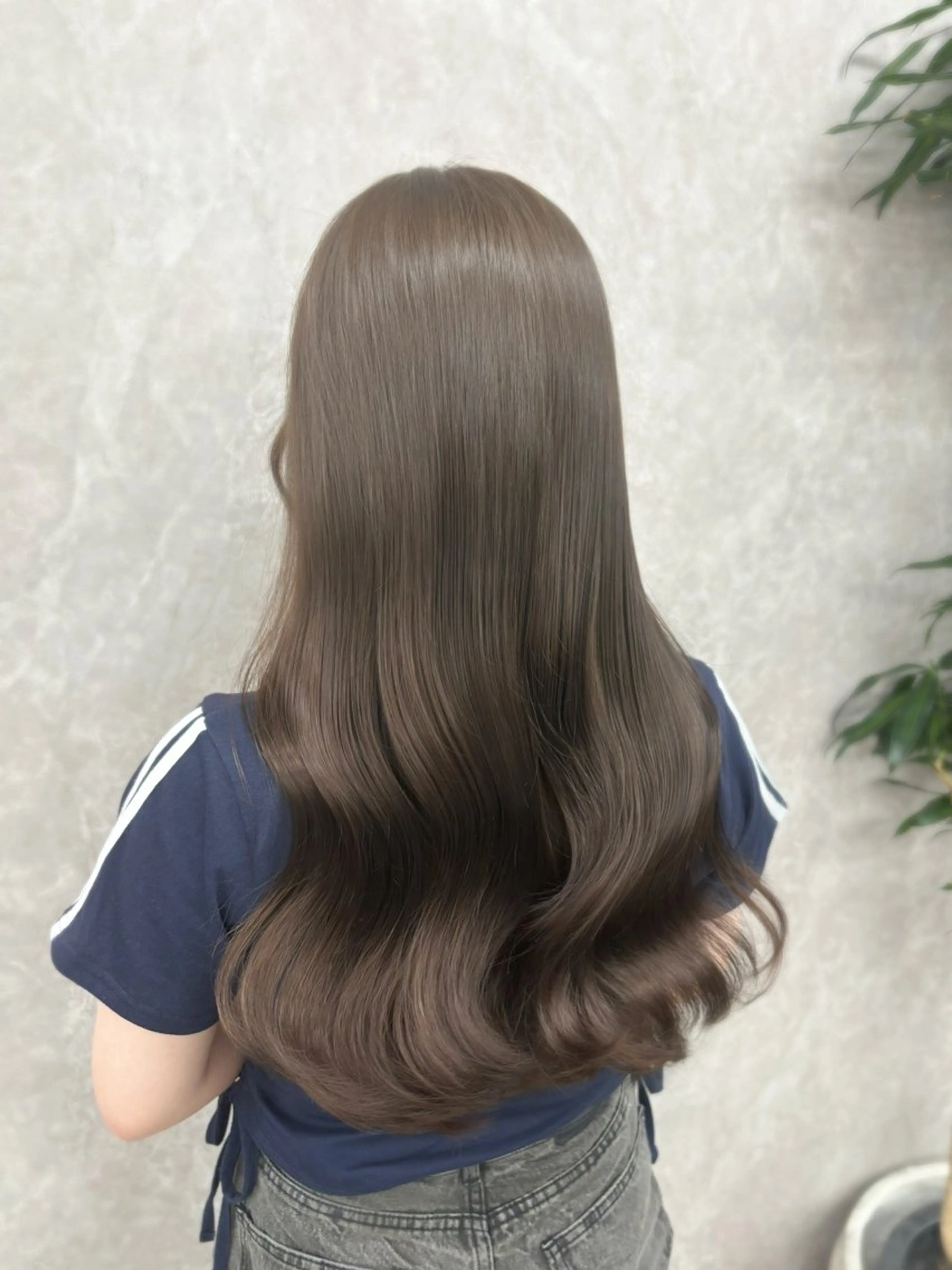 ロング カラー ブリーチなしレイヤー 髪質改善/韓国ヘアのヘアスタイル