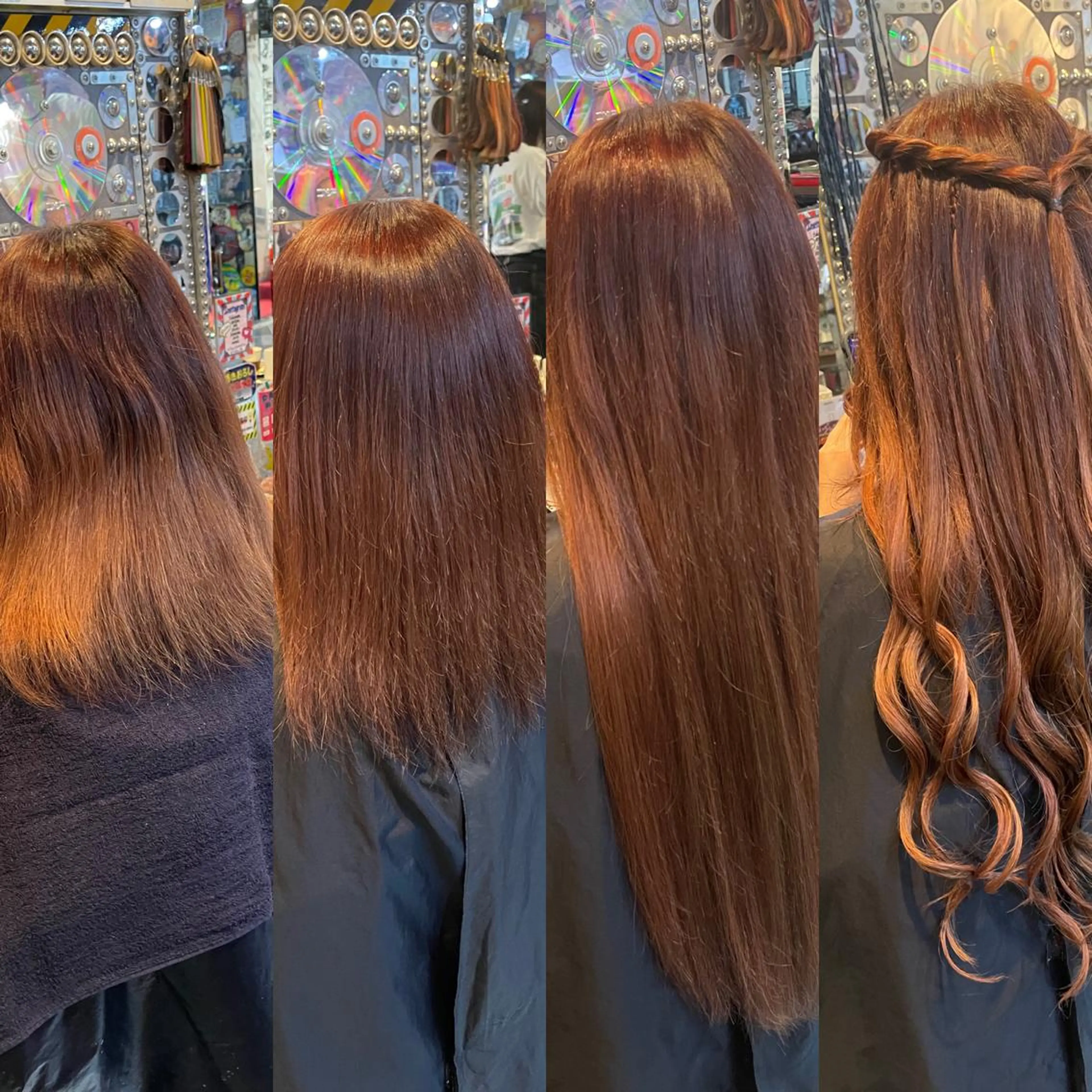 ロング カラー ヘアアレンジ マツエク・マツパ 編み込みエクステ エクステ ロング haco+所属・🌈派手髪エクステ ブレイズ🌈ひろとのヘアスタイル