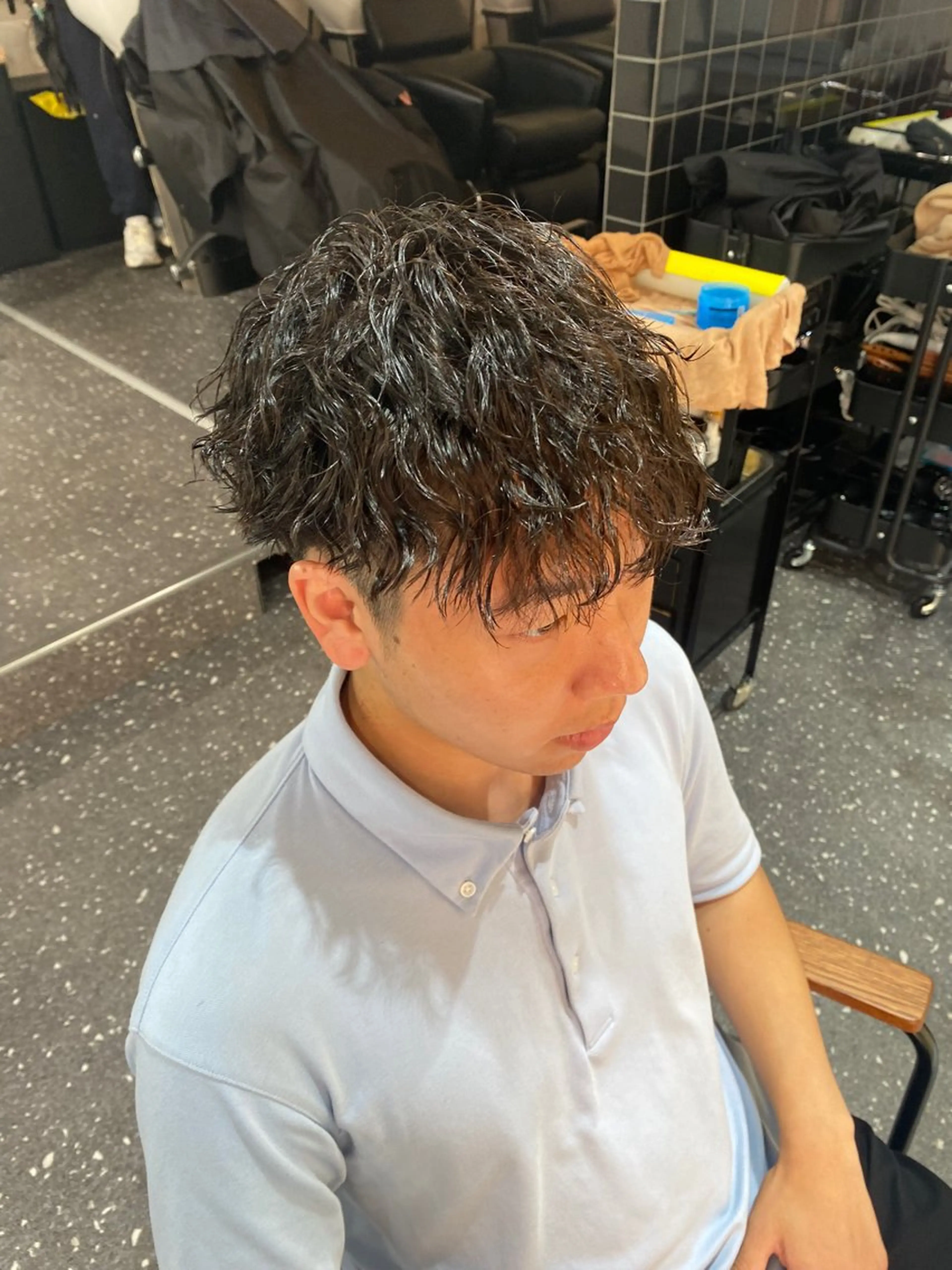 ショート パーマ カット パーマ パーマ/ダブルカラー ブリーチ⭐️海斗のヘアスタイル