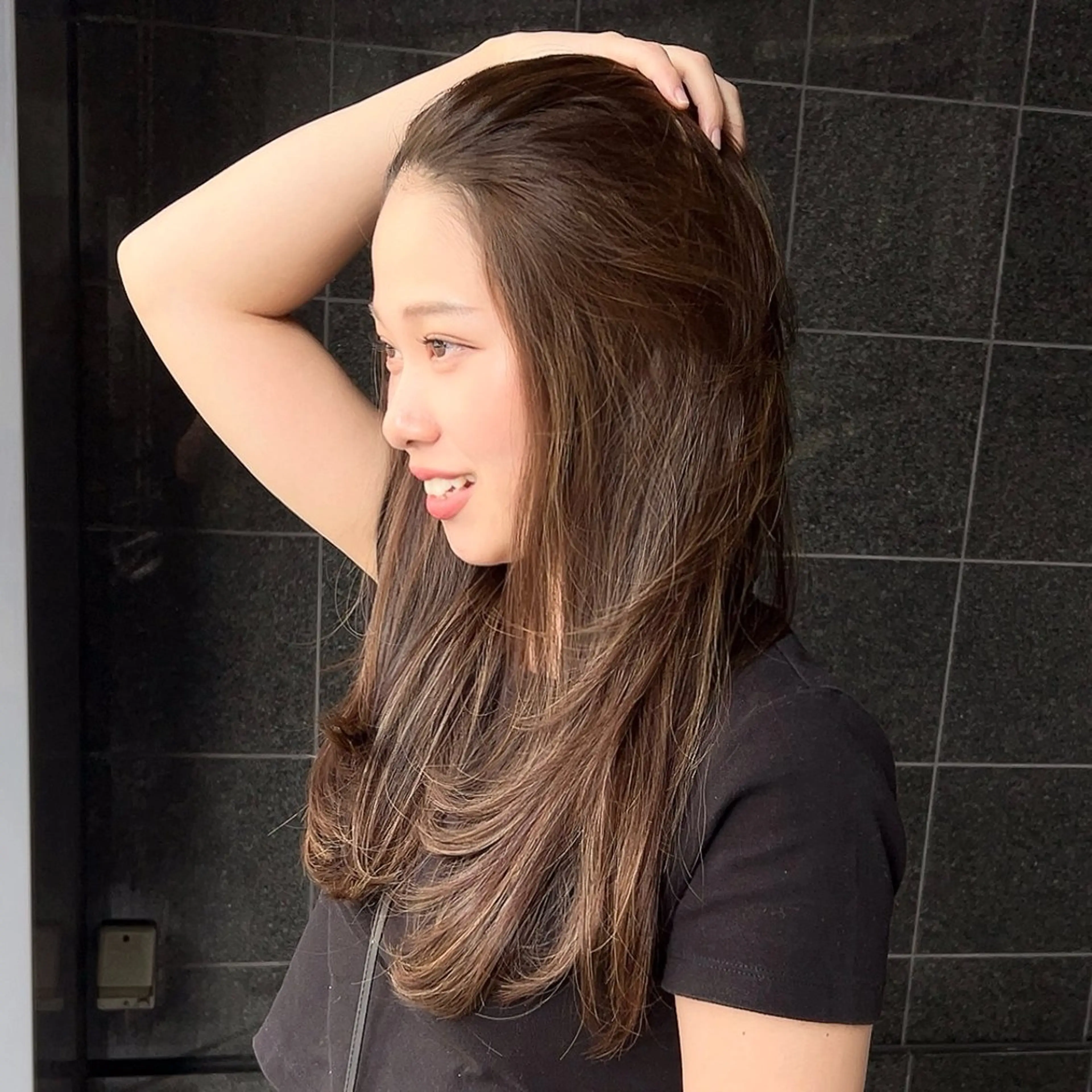 ロング カット ヘアカラー calna 古賀 菜摘のヘアスタイル