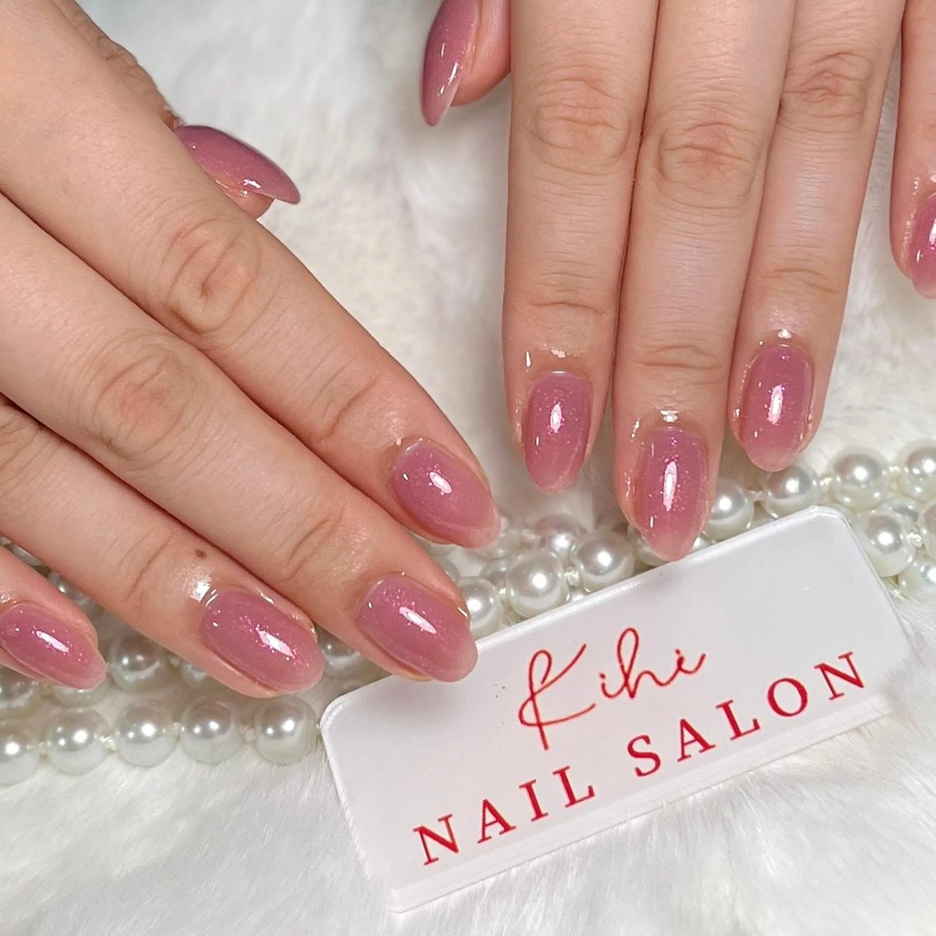 ネイル ハンドネイル ユリ🎀長さだし/ パラジェル/持ち込みのネイルデザイン