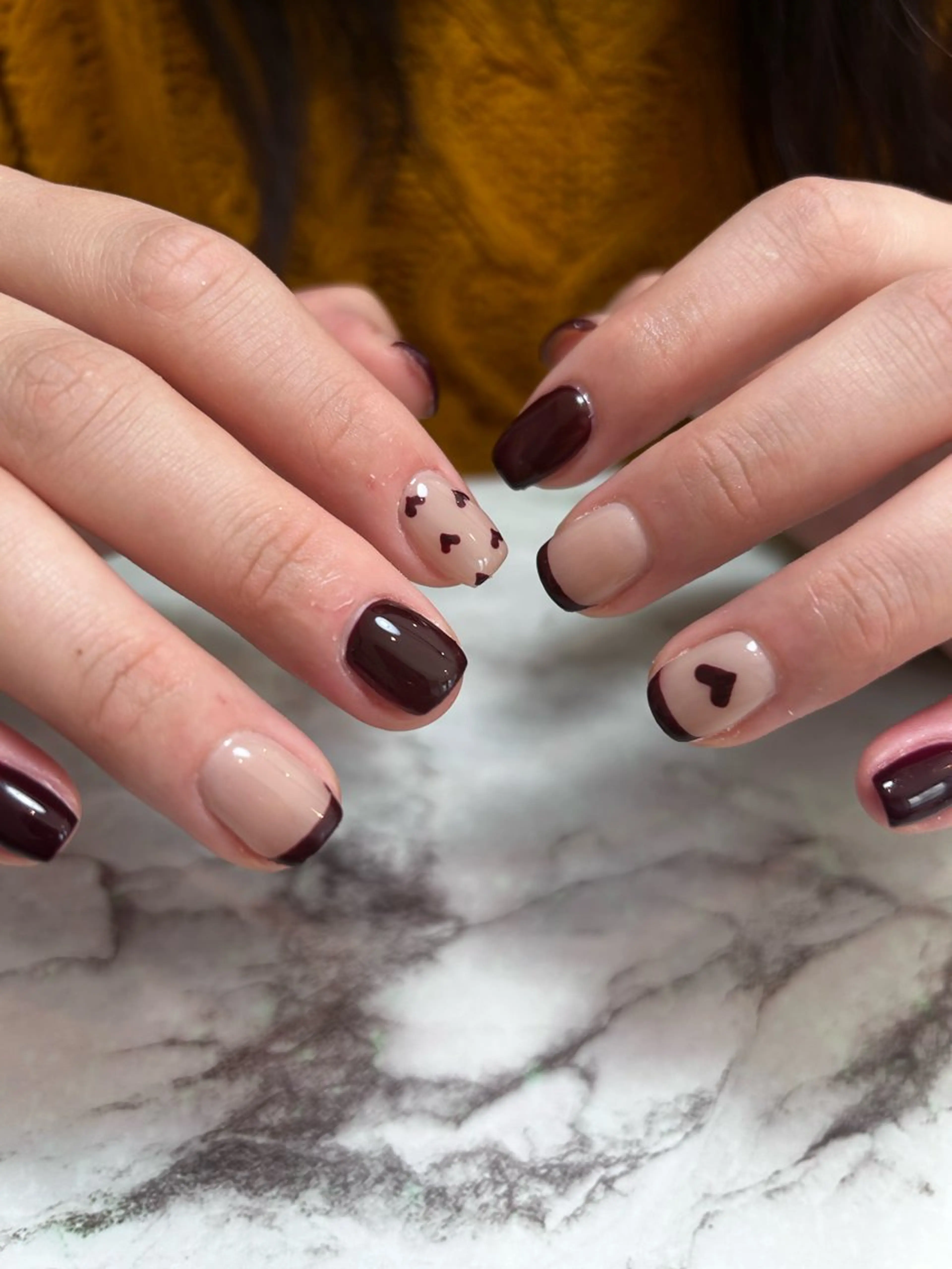 ネイル バレンタイン ハンドネイル フットネイル TESORO nailのネイルデザイン