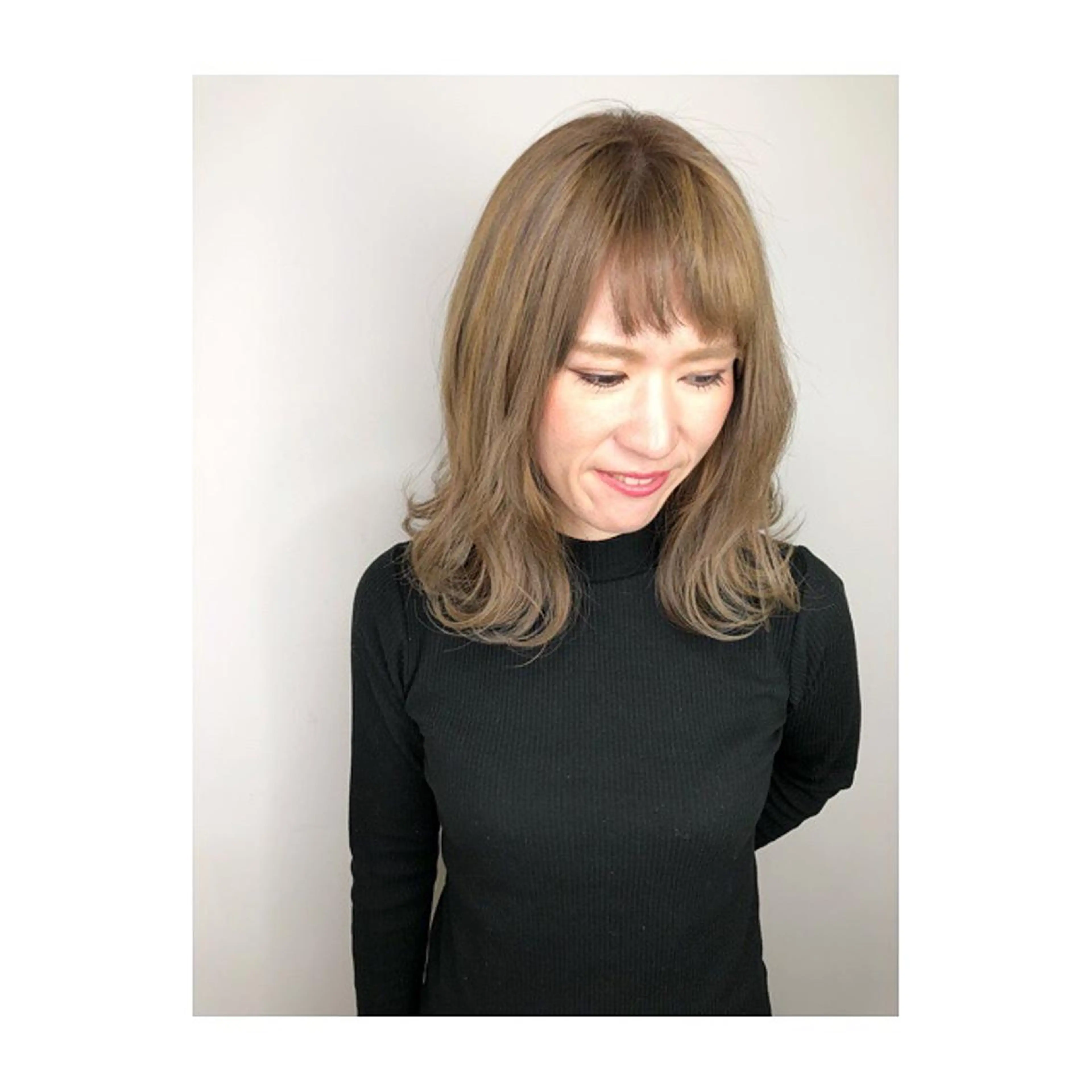 ミディアム 切りっぱなしボブ ボブ ショートが得意✂️ 藤城建太のヘアスタイル