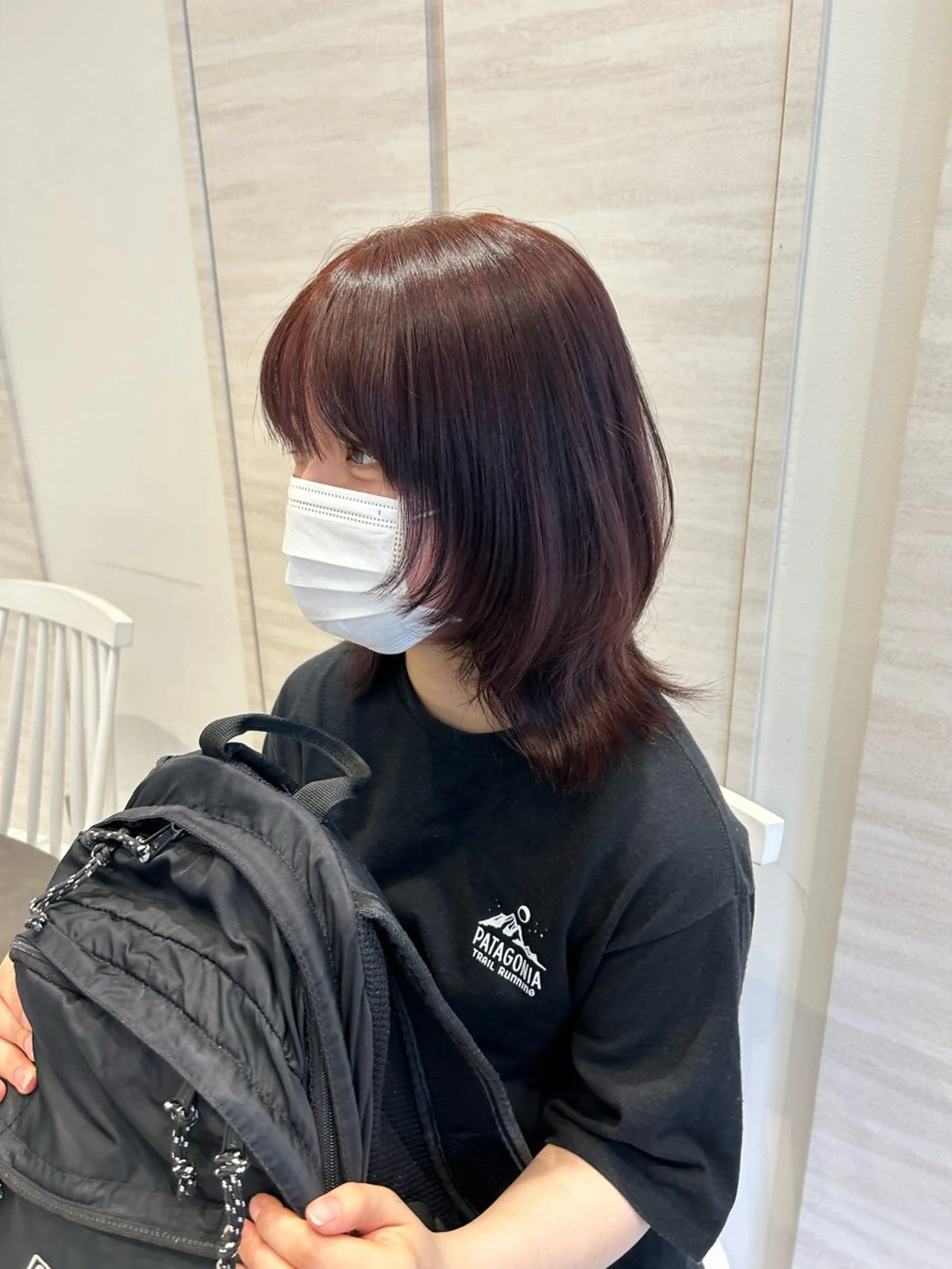 ミディアム カラー ブリーチ ラベンダーカラー ピンクカラー ピンクラベンダー ウルフカット lole.所属・lole. まさきのヘアスタイル