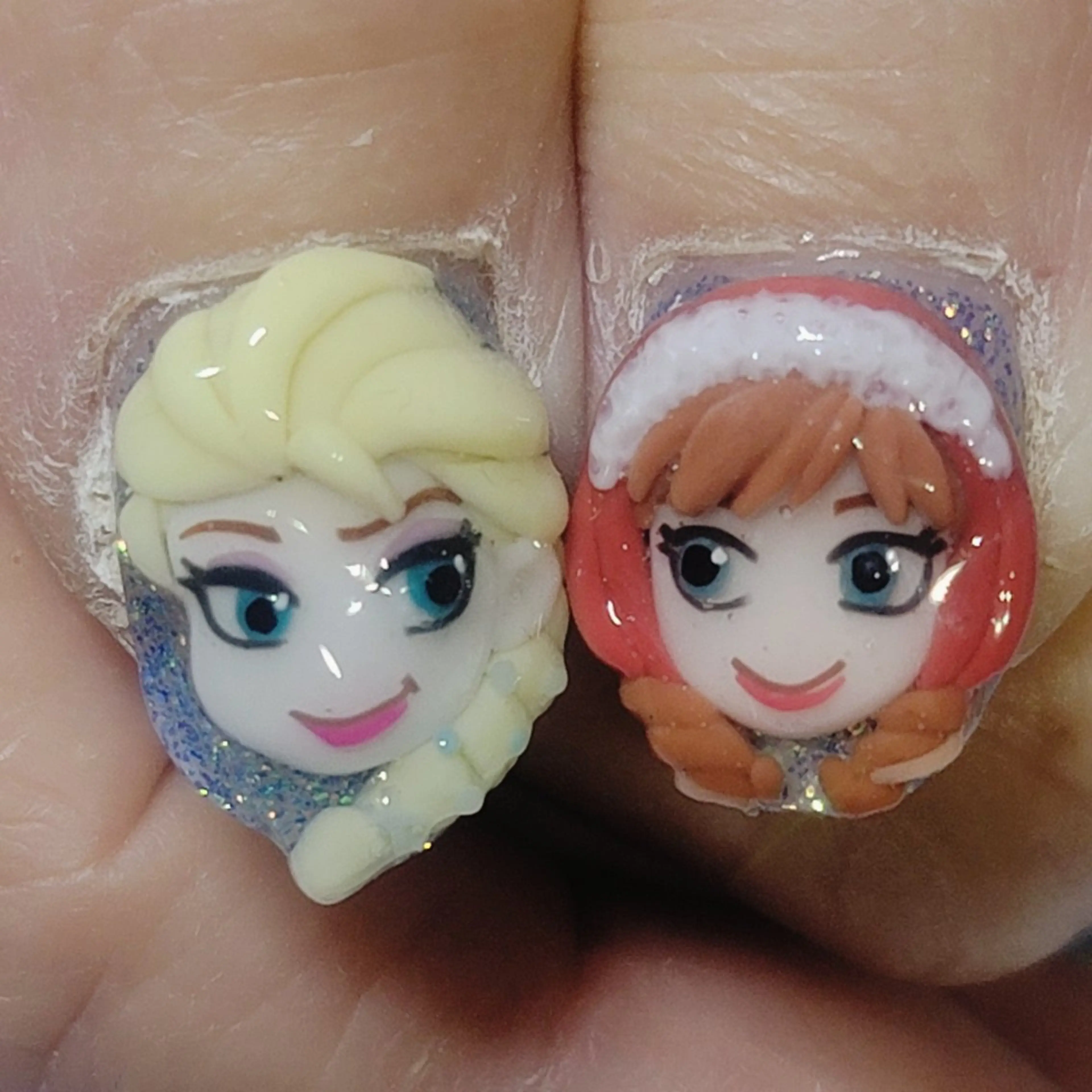 ネイル アートネイル ブルー ラメ(グリッター) ワンカラーネイル ハンドネイル よしだ ひろきのネイルデザイン