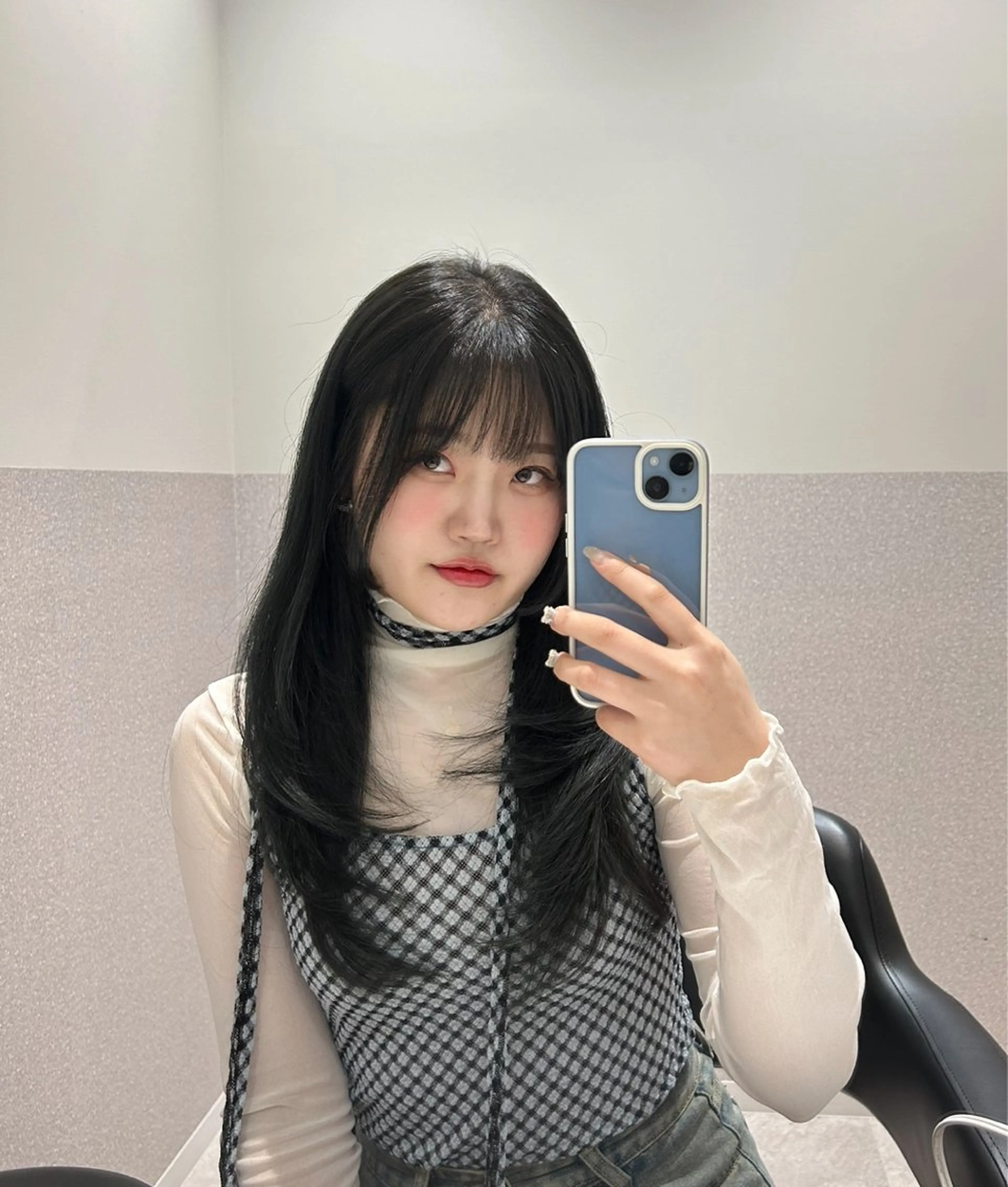 ロング ハッシュカット 韓国風ヘア レイヤーカット カット ヘアカラー トリートメント ❤︎︎韓国ヘア❤︎︎ 𝑺𝒉𝒊𝒉𝒐のヘアスタイル