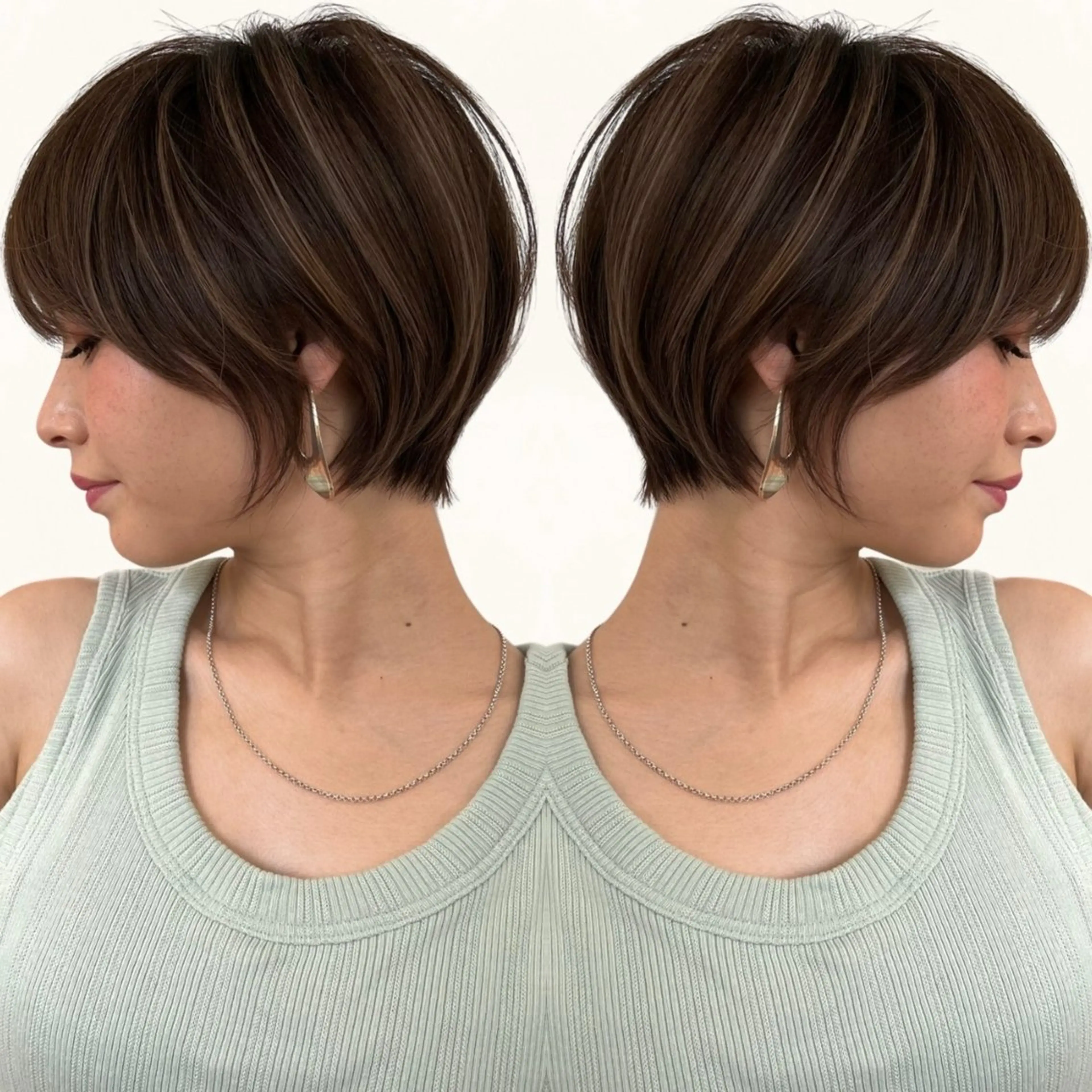 ショート カラー 小顔ボブ jilblanカホのヘアスタイル