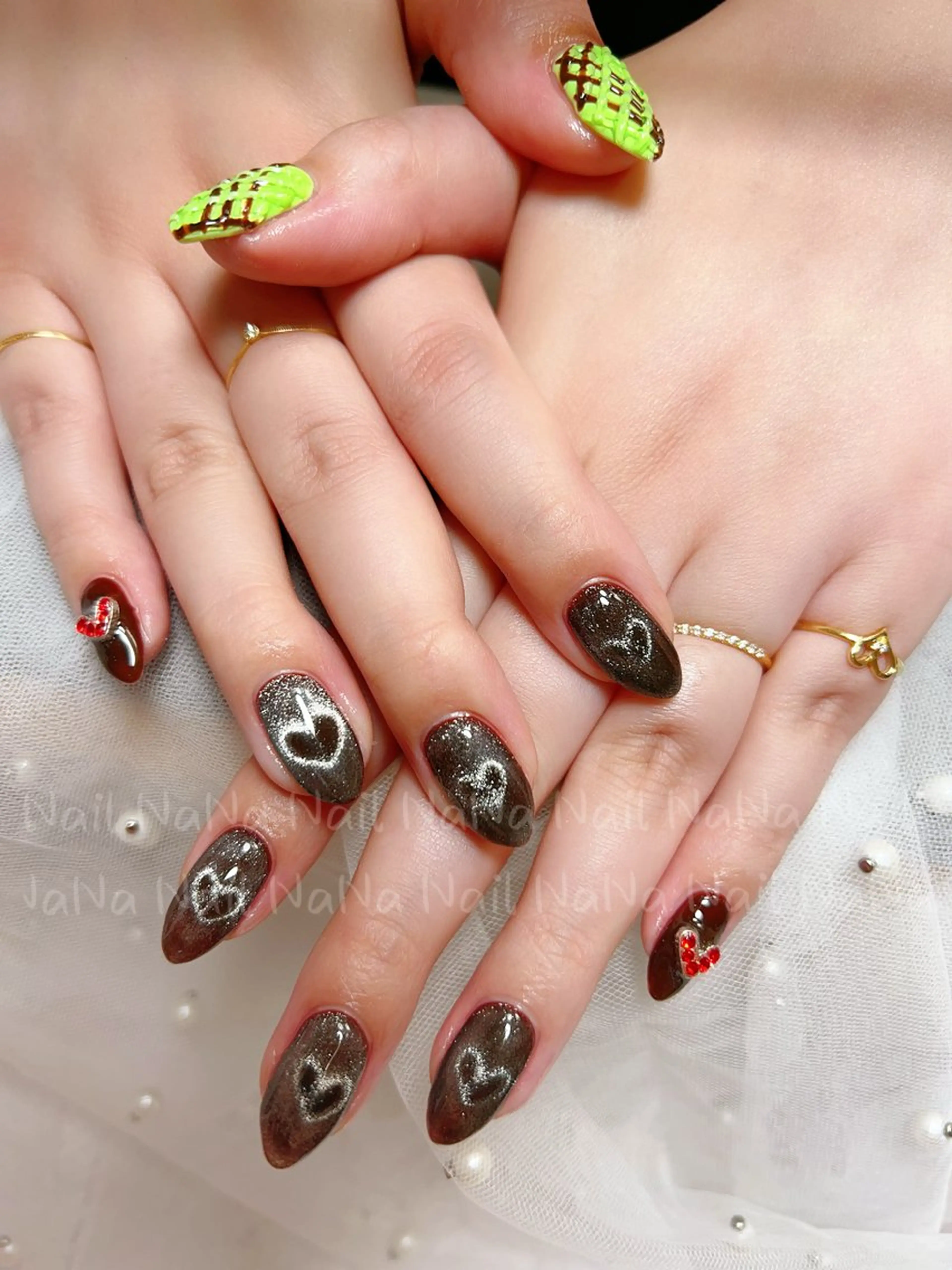 ネイル ハート バレンタイン ハンドネイル Nail NaNaのネイルデザイン