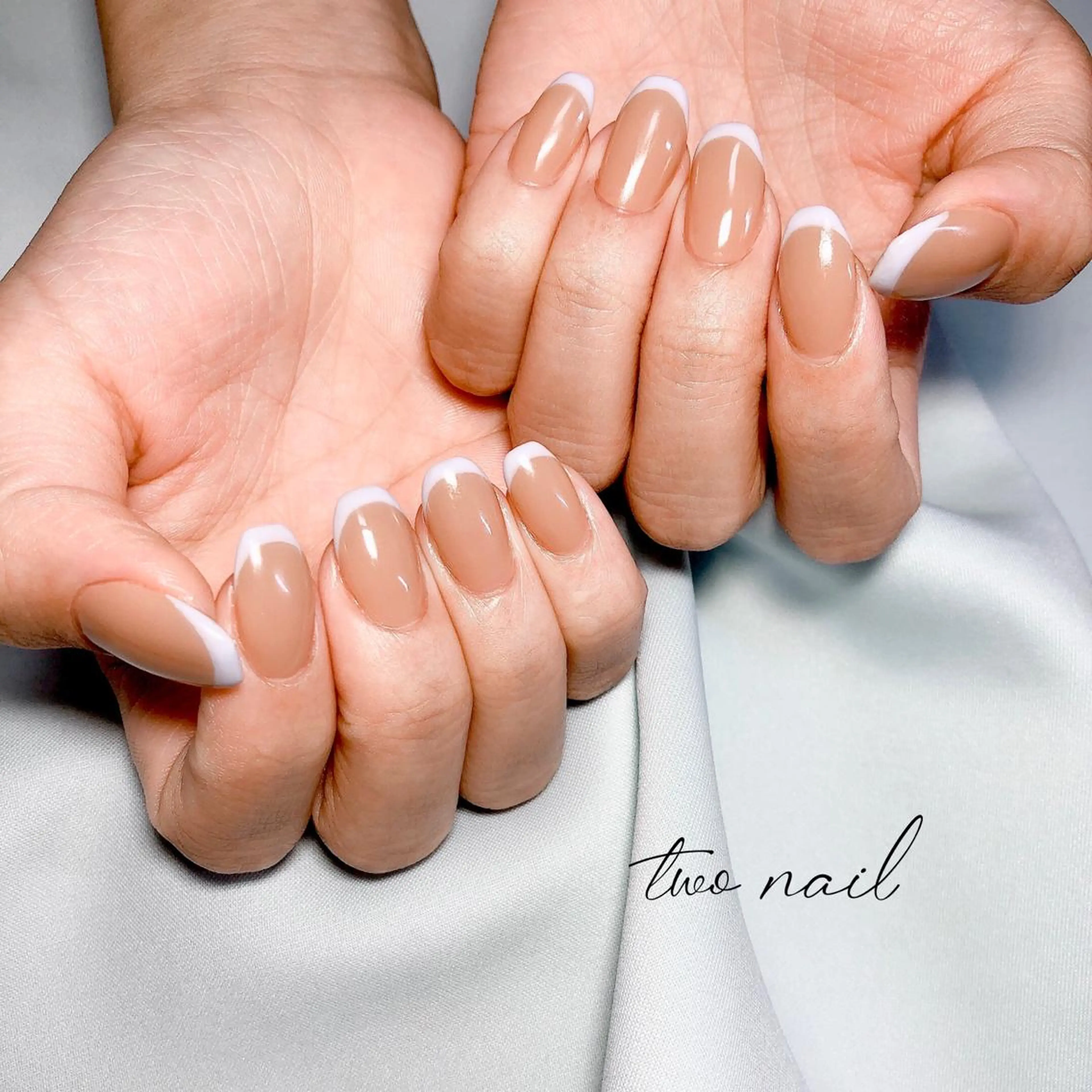 ネイル アートネイル ブラウン フットネイル ハート ニュアンスネイル two nailのネイルデザイン