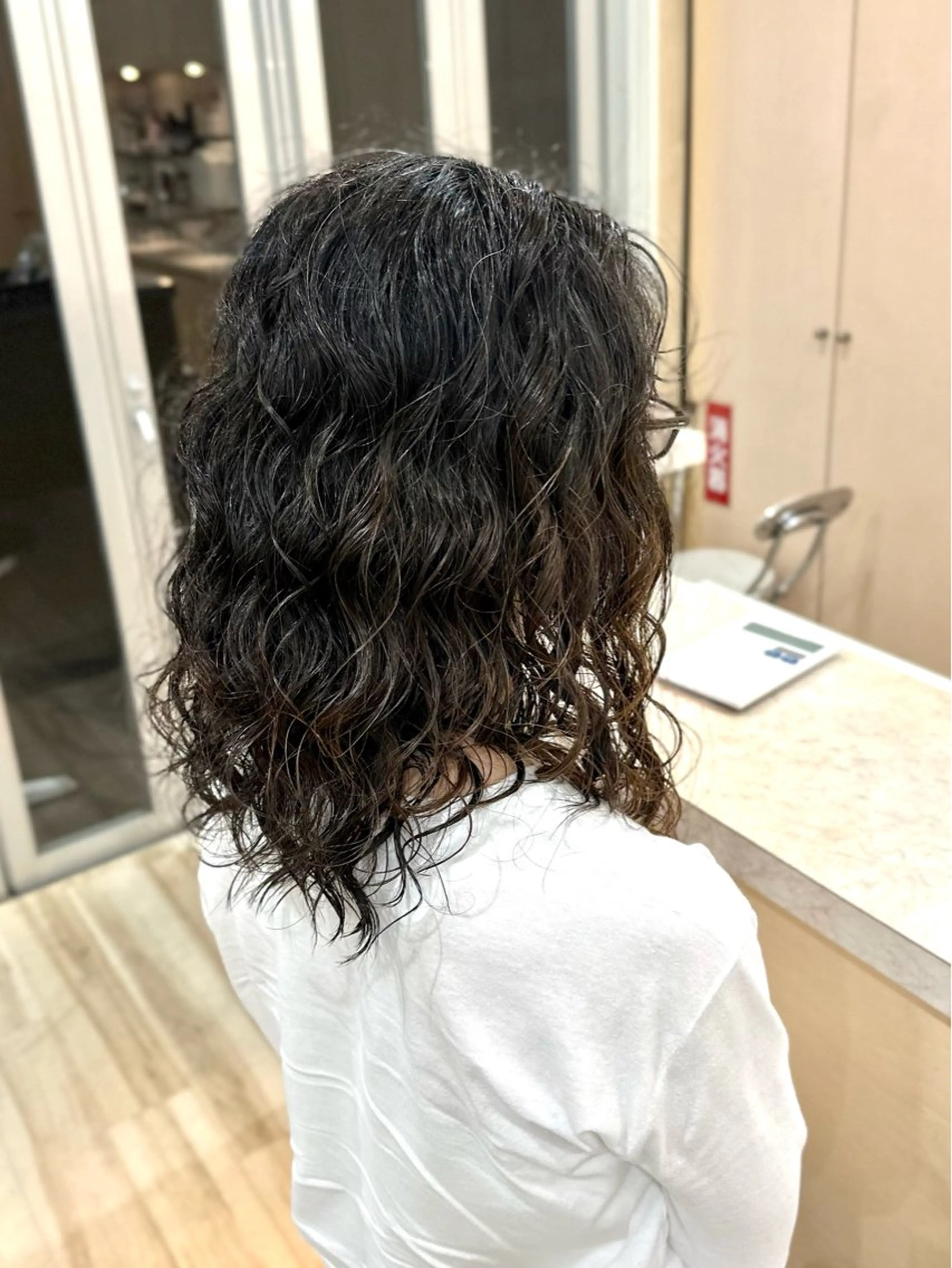 セミロング セミロングパーマ カット パーマ 美容室　アンジュ　みやき店所属・田中 純平のヘアスタイル