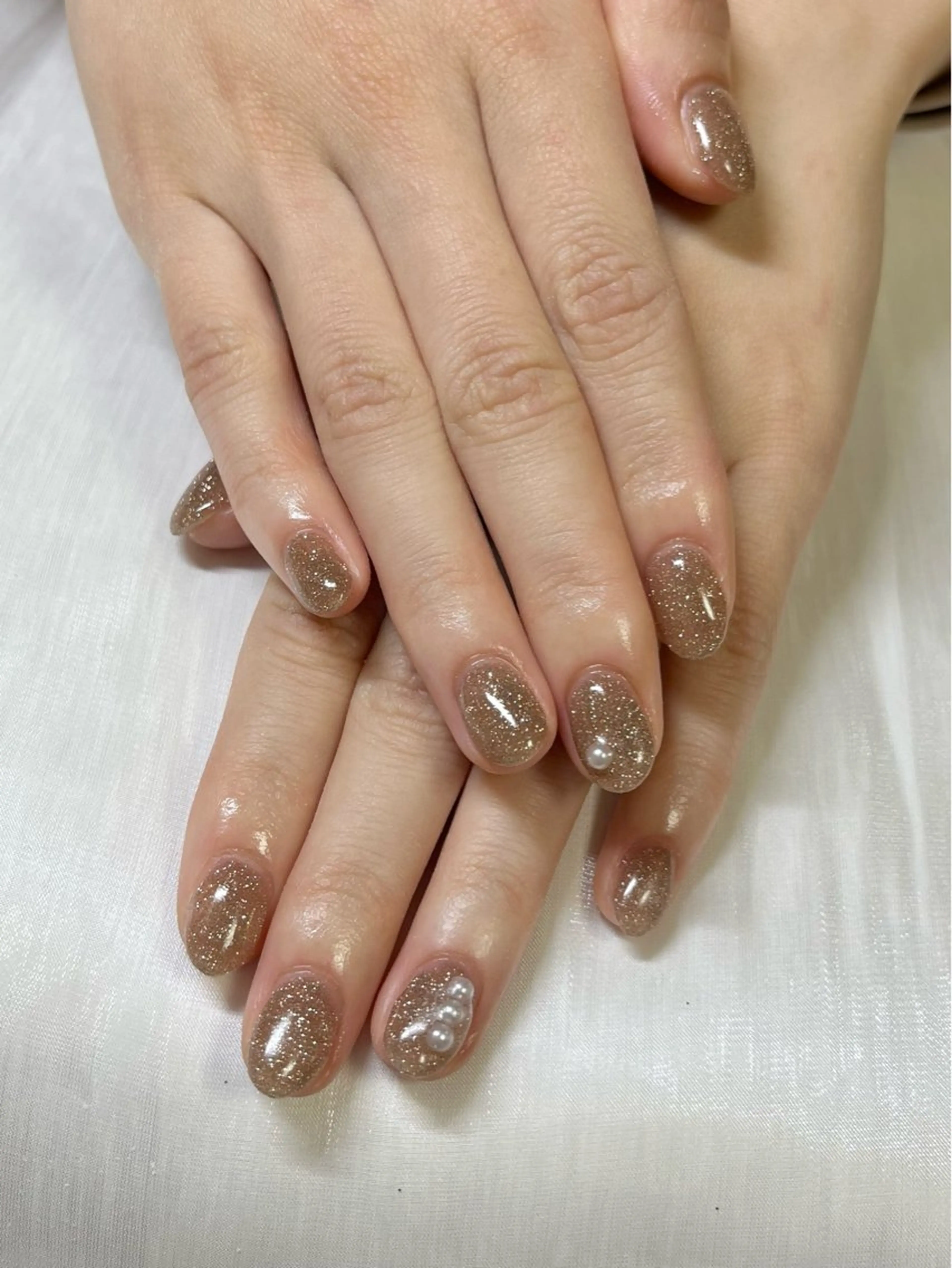 ネイル ラメ(グリッター) ワンカラーネイル ハンドネイル nail salon angeのネイルデザイン