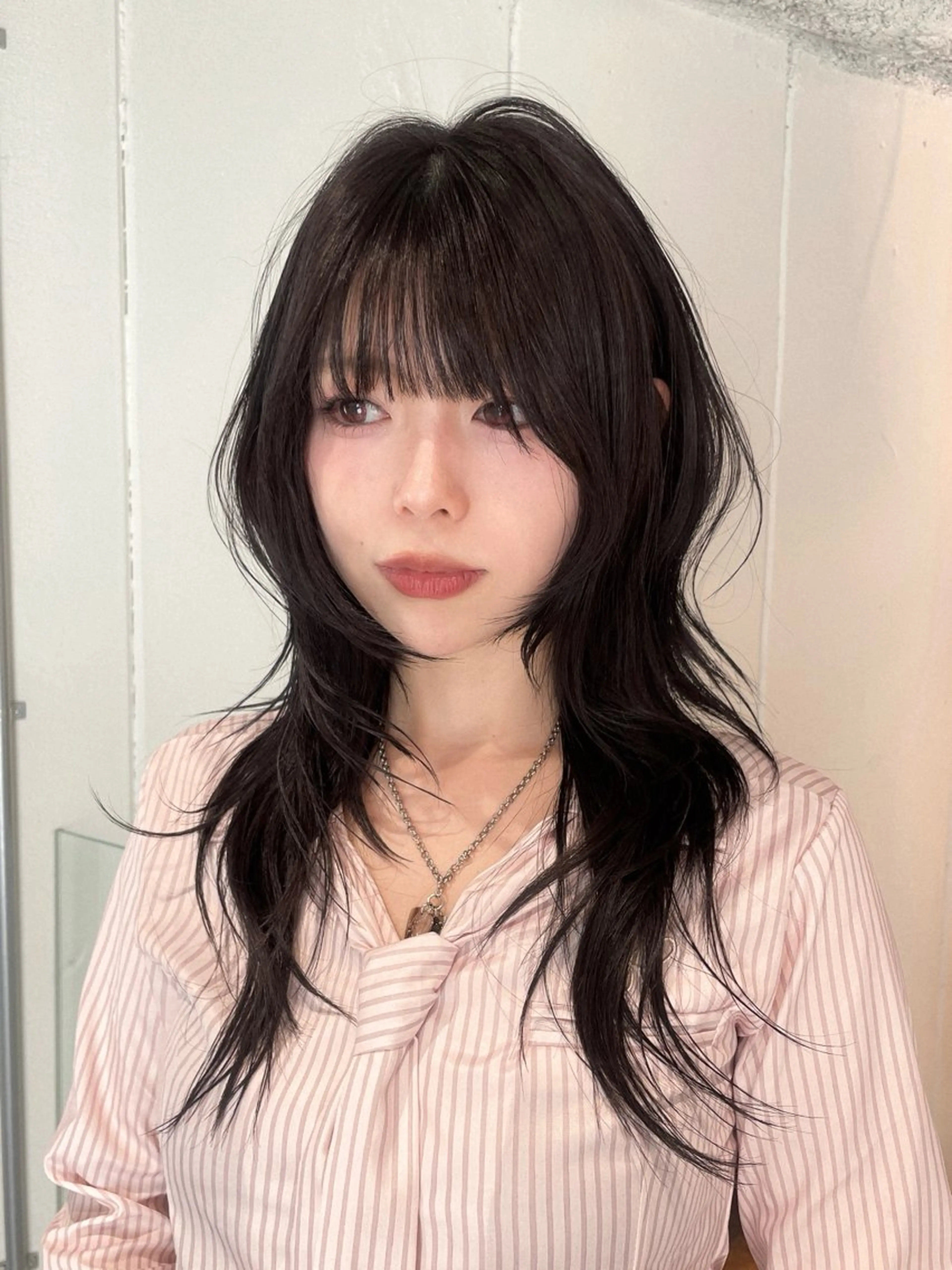 ミディアム カラー パーマ ハッシュカット ハッシュカット/ 韓国ヘア☽⋰mahoのヘアスタイル