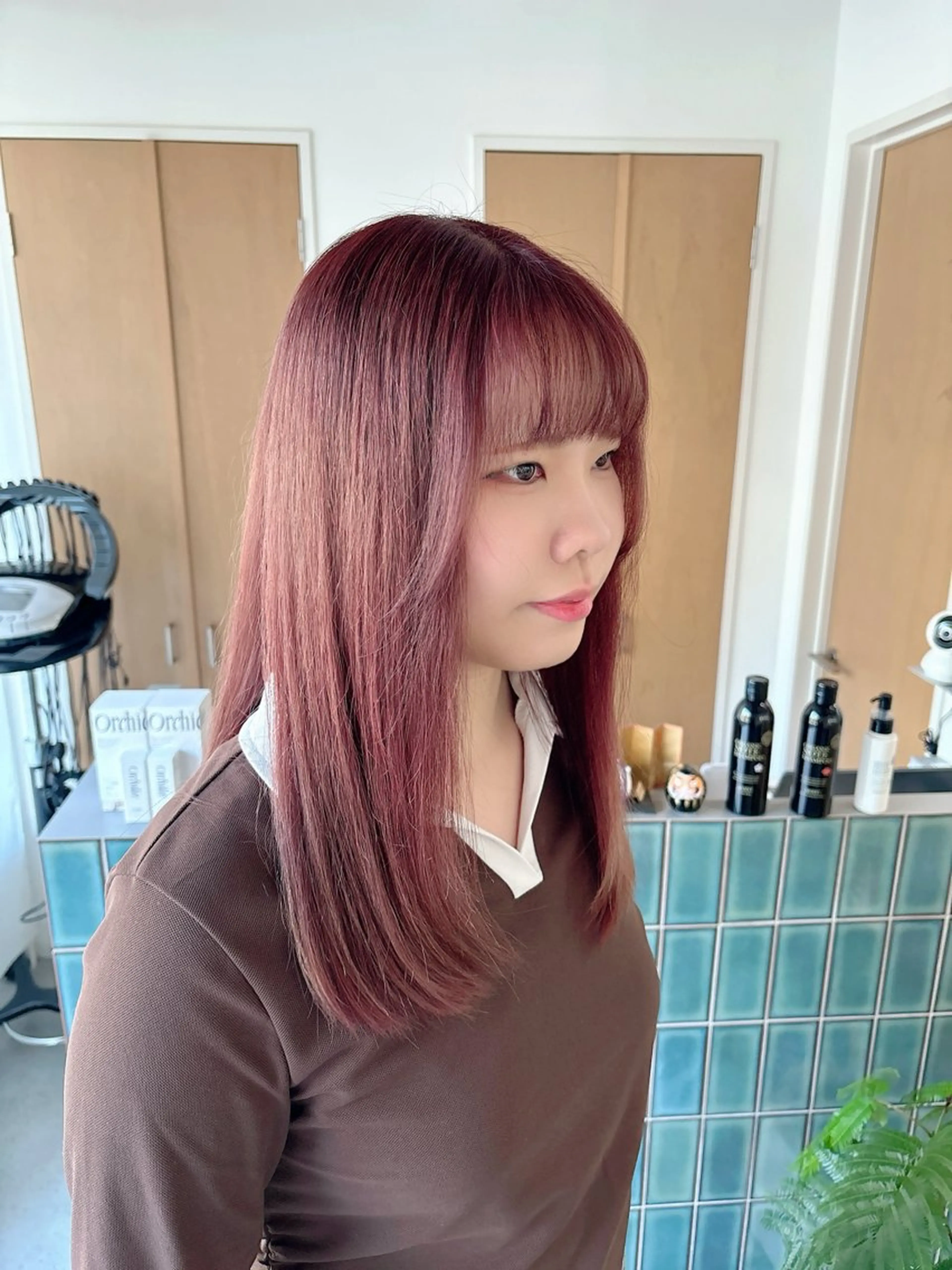 セミロング トリートメント ヘアカラー トリートメント miku カラー／ヘッドスパのヘアスタイル