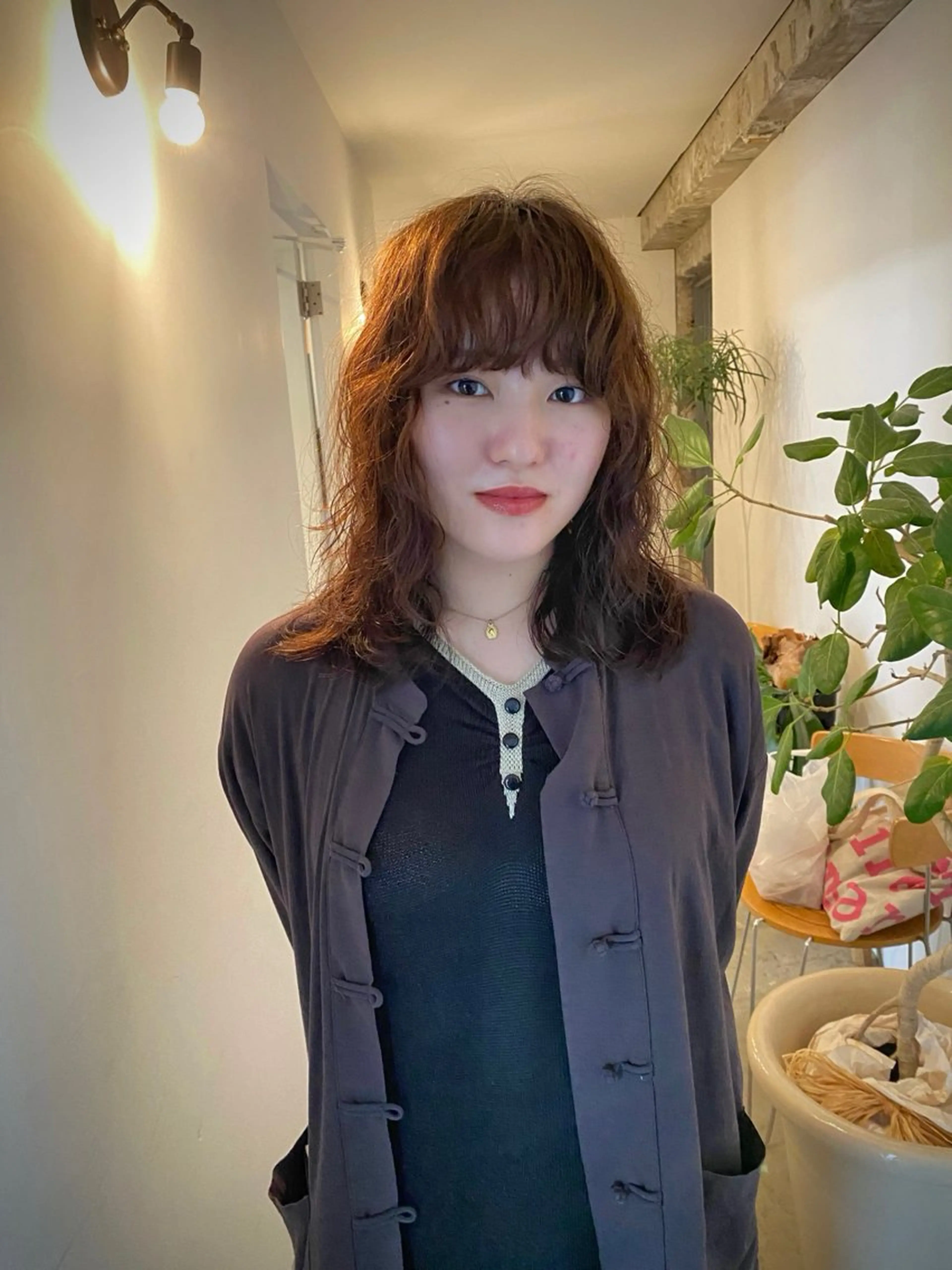 セミロング カラー パーマ カット ヘアカラー パーマ KEI gattacaのヘアスタイル