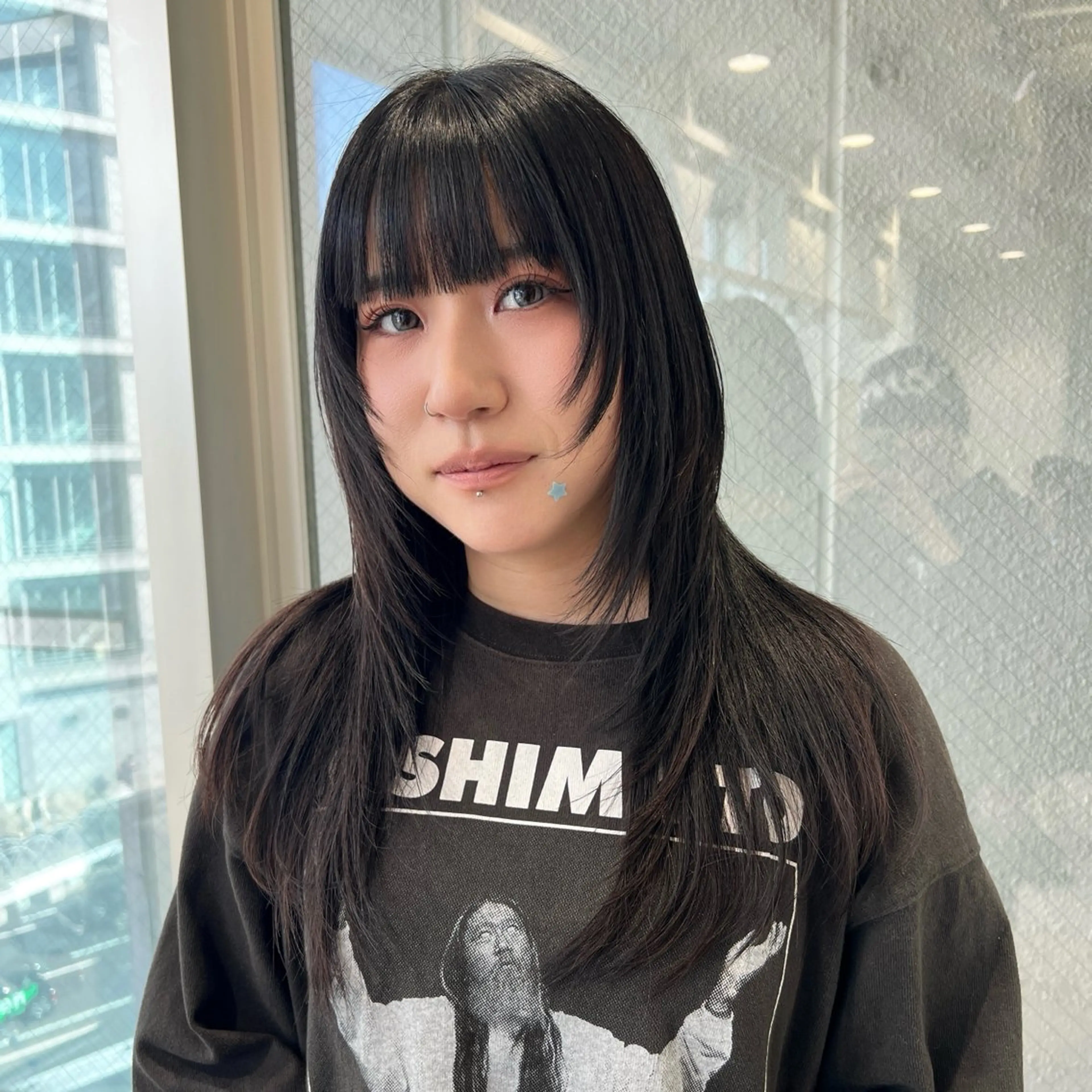 ロング ハッシュカット レイヤーカット シャギー ウルフカット/ ハイトーン/作山葵のヘアスタイル