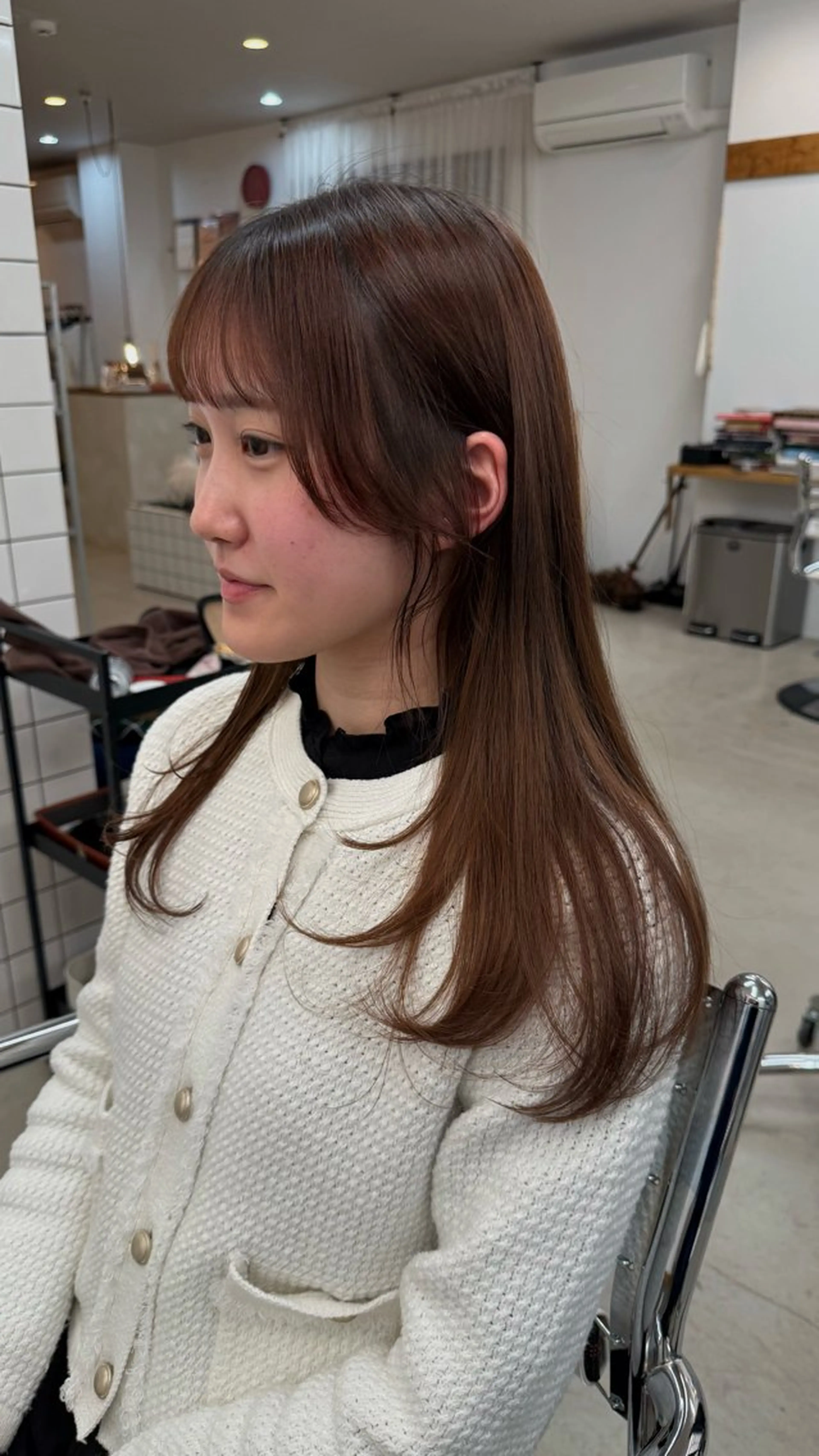 ロング 顔周りカット レイヤーカット QUARTE所属・りん 🍀8月の モデル様募集中です◎のヘアスタイル