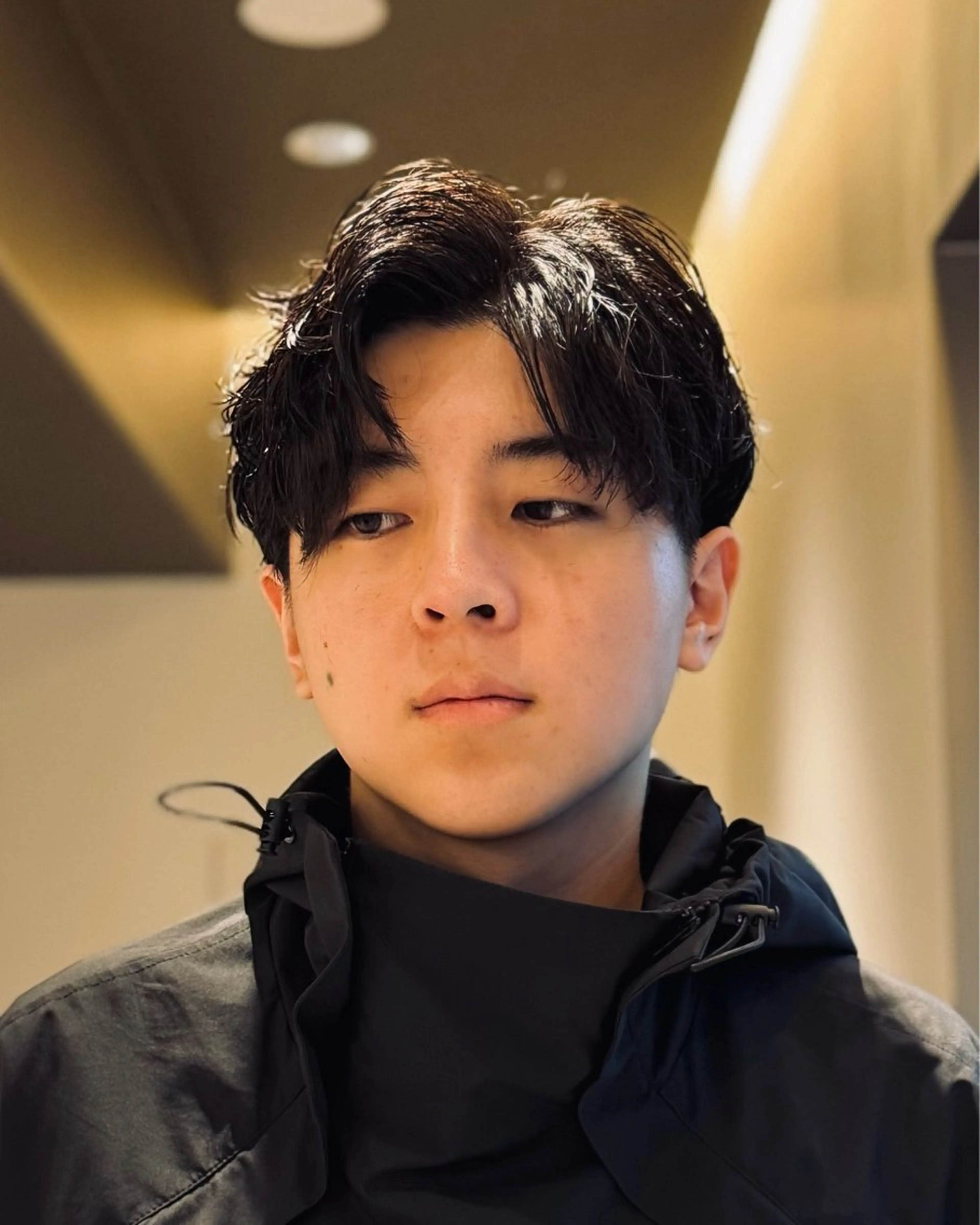 ショート パーマ メンズ メンズパーマ くせ毛 カット パーマ ニュアンスパーマ ピンパーマ 丸山のヘアスタイル