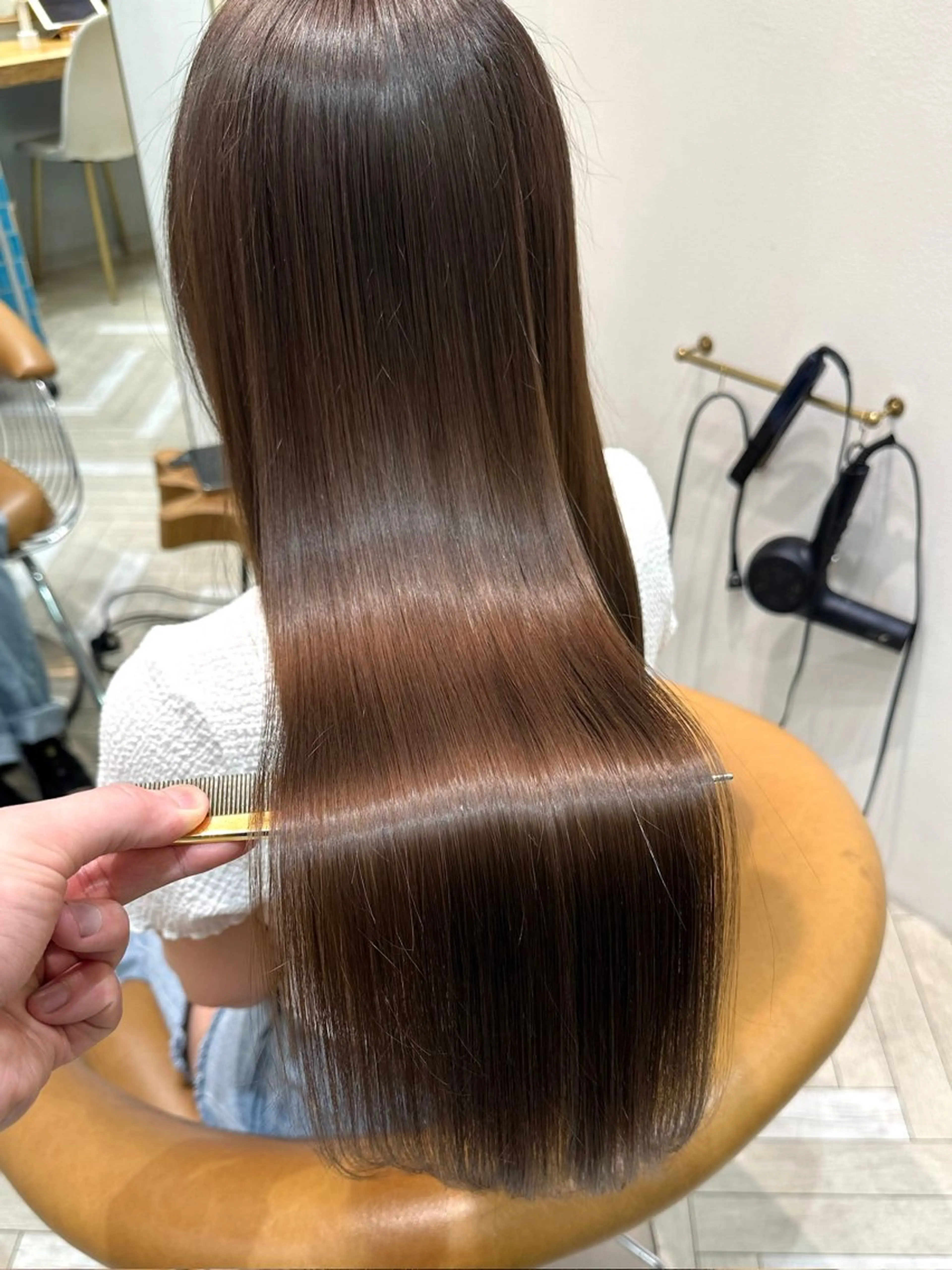 ミディアム カラー ショートボブ ミディアムパーマ バレイヤージュ ベージュカラー ブリーチ カット ヘアカラー トリートメント 新宿/髪質改善/艶髪 韓国ヘア/大重聖斗のヘアスタイル