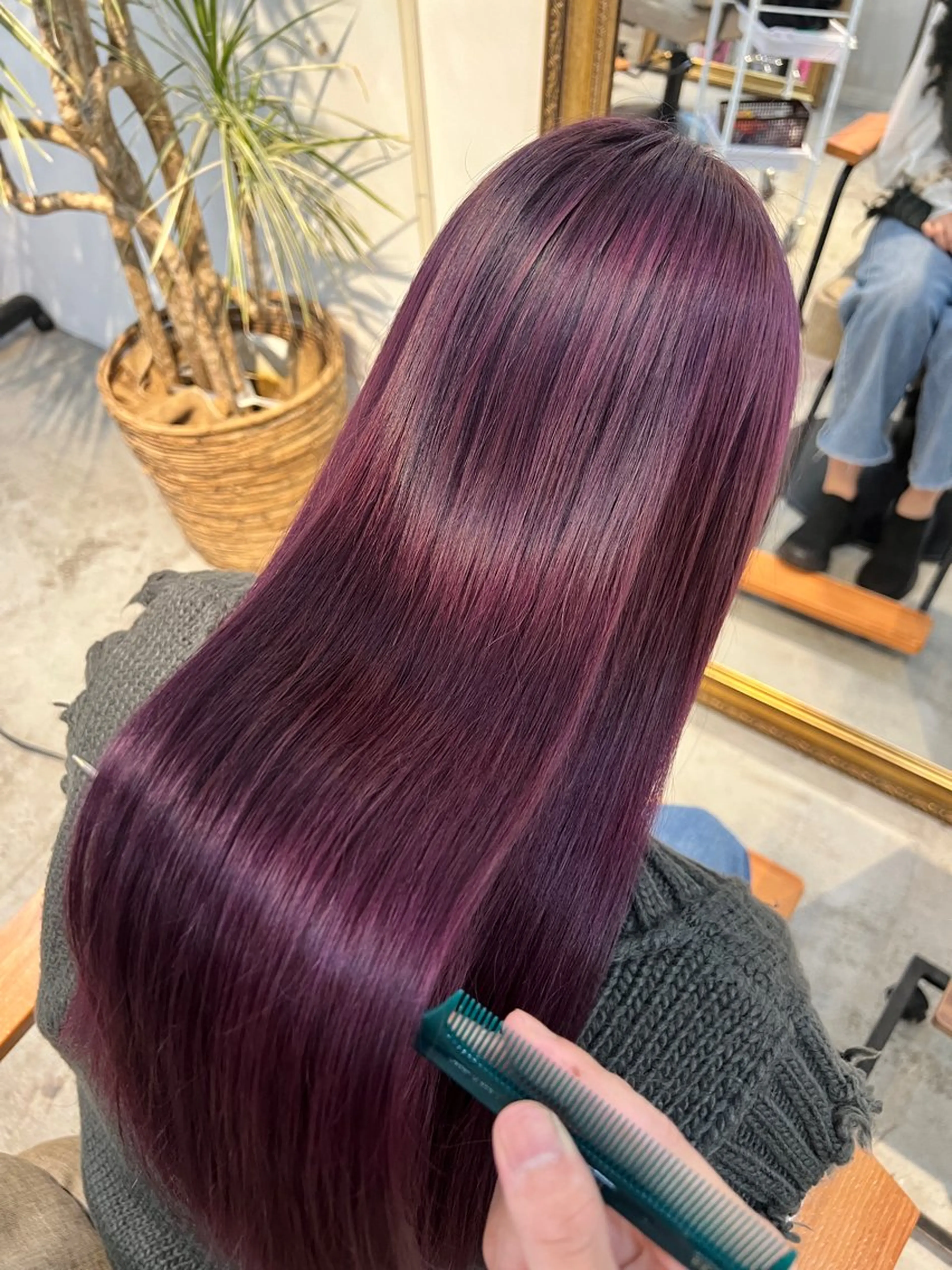 ロング カラー 髪質改善 縮毛矯正 縮毛矯正 トリートメント sherry所属・ミニモ特別価格 💕森口大地のヘアスタイル