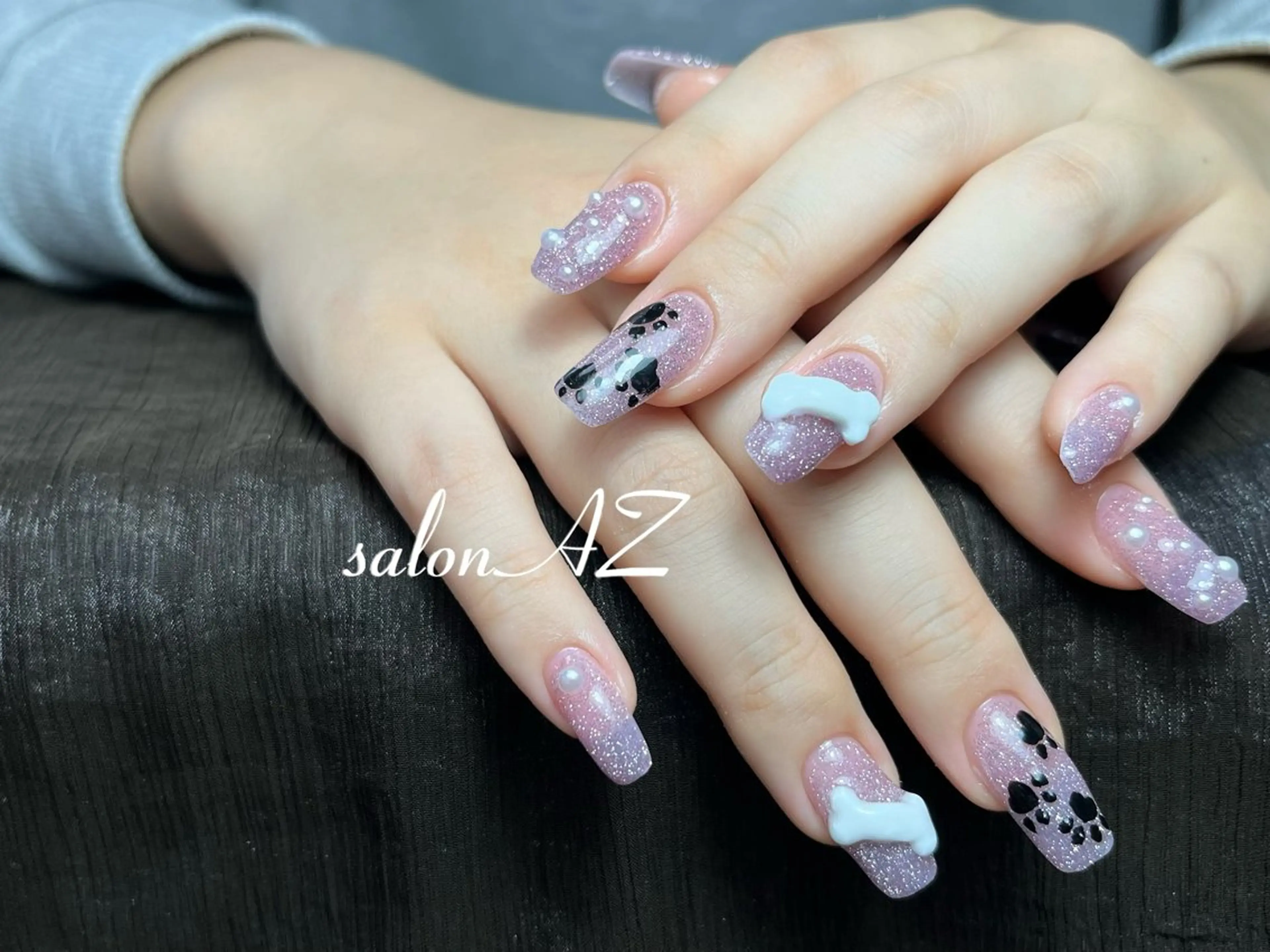 ネイル 長さ出し フットネイル フレンチネイル マグネットネイル ニュアンスネイル ハンドネイル salonAZ トップネイリストのネイルデザイン