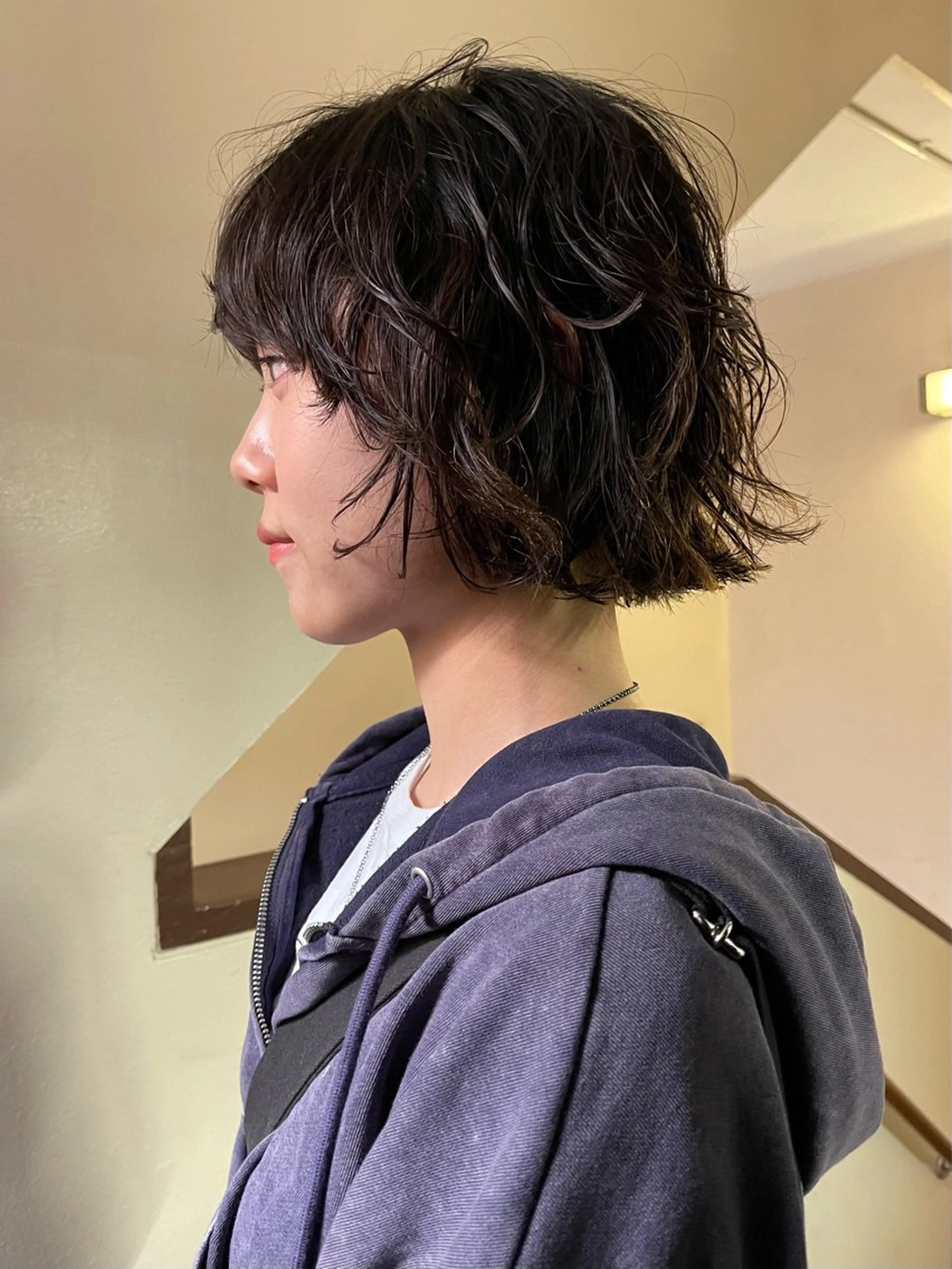 ミディアム パーマ カット ヘアカラー パーマ トリートメント ヘアセット レイヤー/ハイトーン /ブリーチ/安部佑哉のヘアスタイル