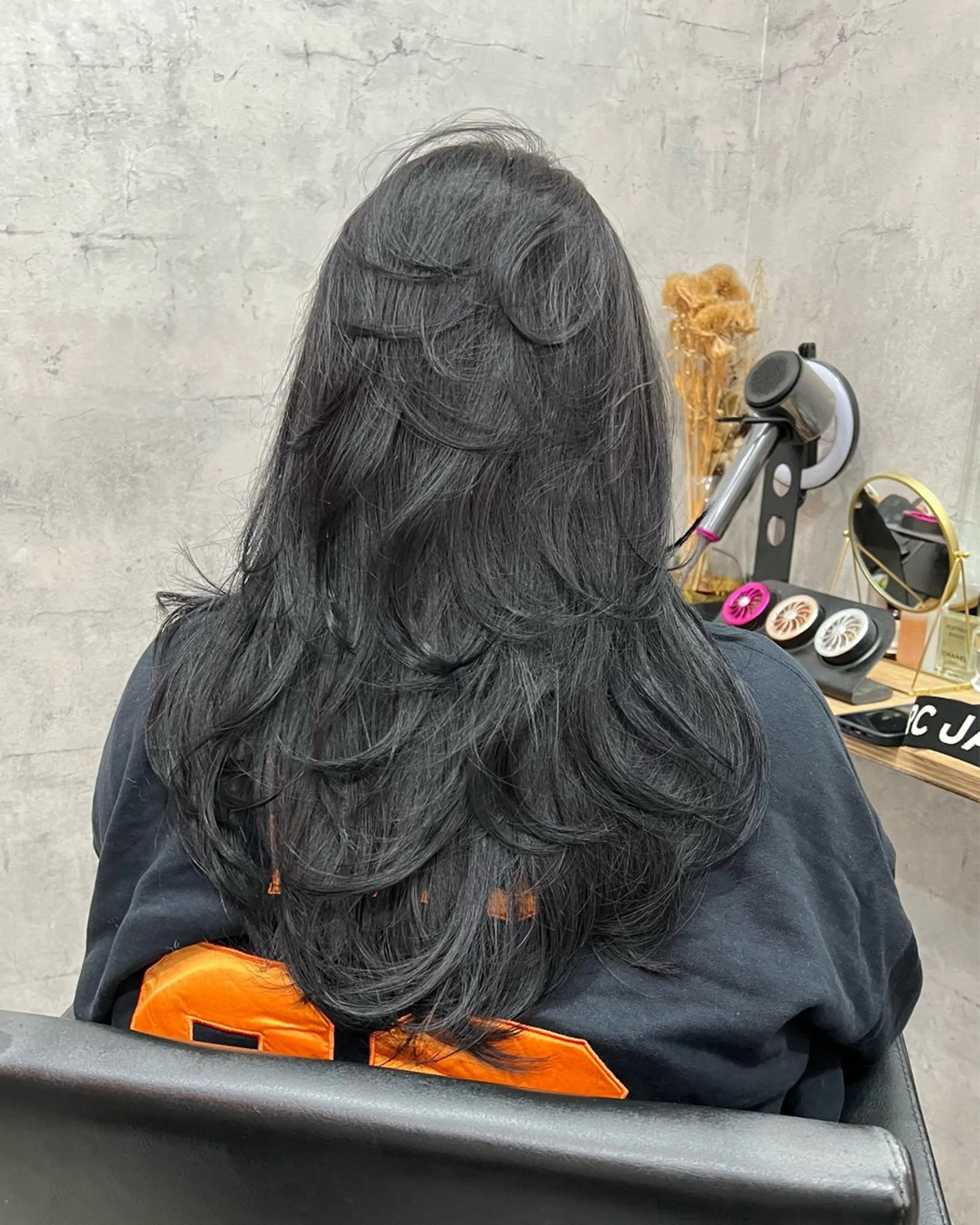 ロング 韓国風ヘア レイヤーカット カット ヘアカラー トリートメント メンズカット/レイヤ ーカット大名Lay.のヘアスタイル