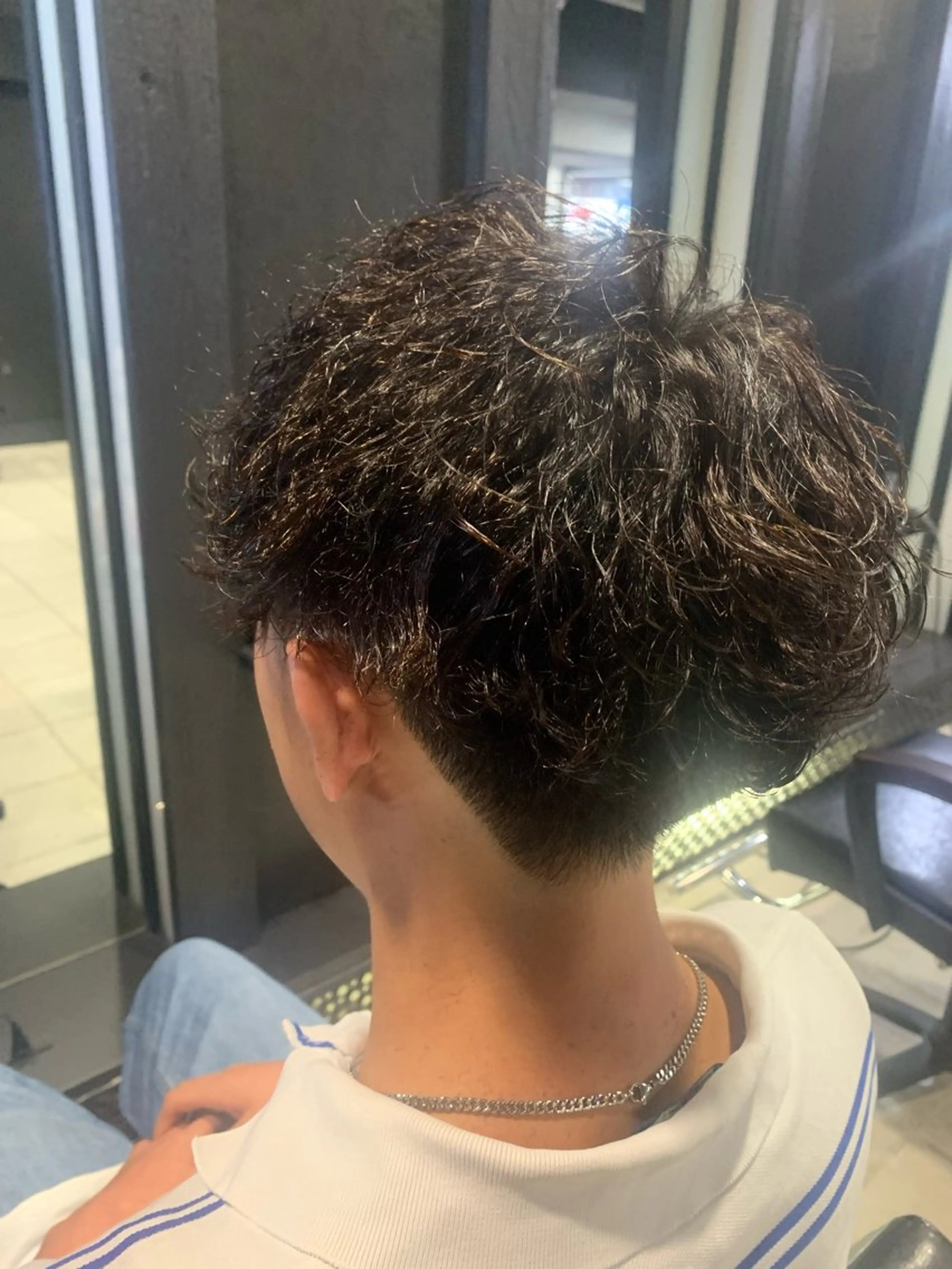 ショート メンズ 波巻きパーマ メンズパーマ/難波/ 心斎橋　室園亮佑のヘアスタイル