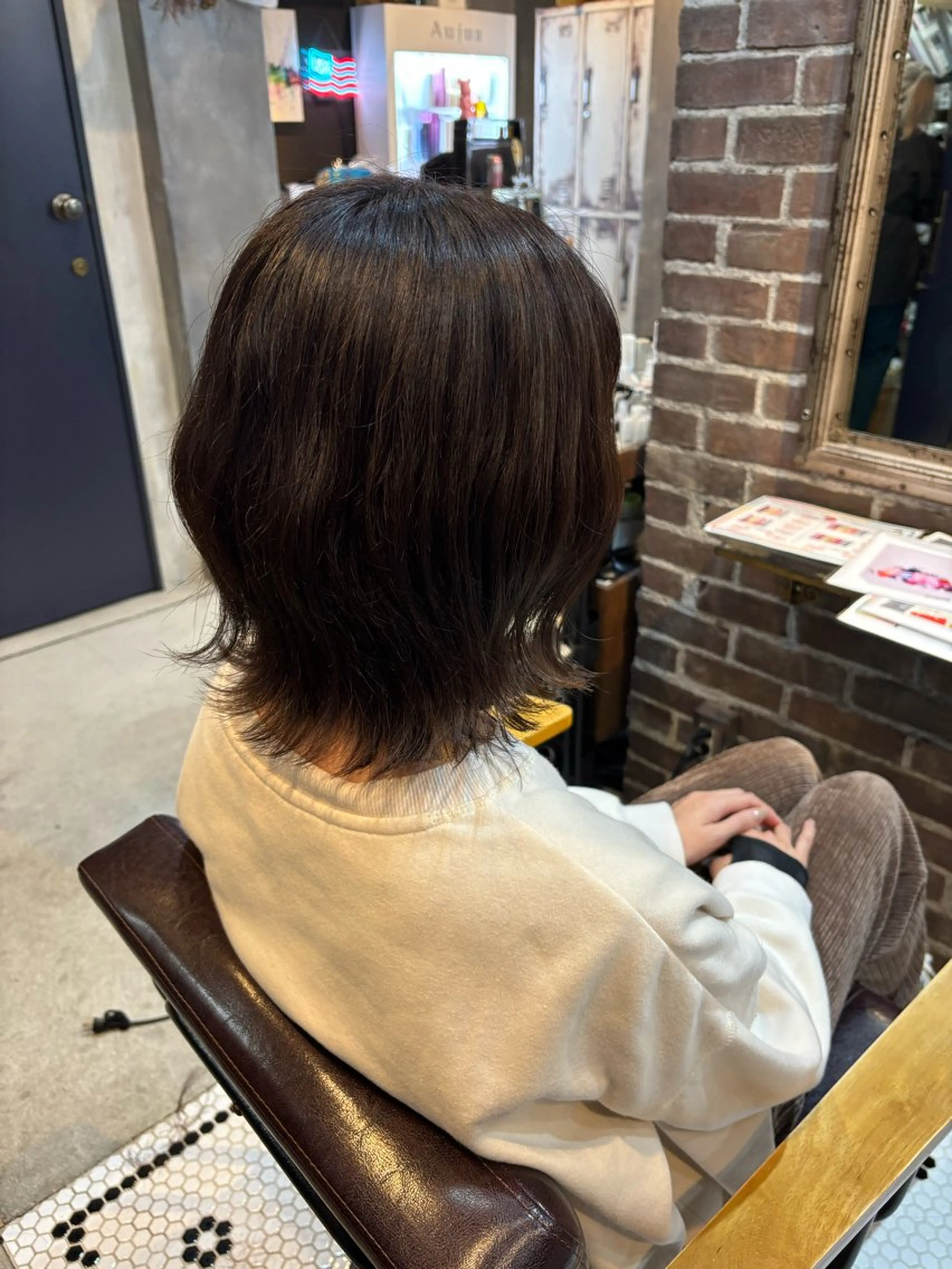ミディアム カット ヘアカラー The hair D.Log所属・田中 綾乃のヘアスタイル