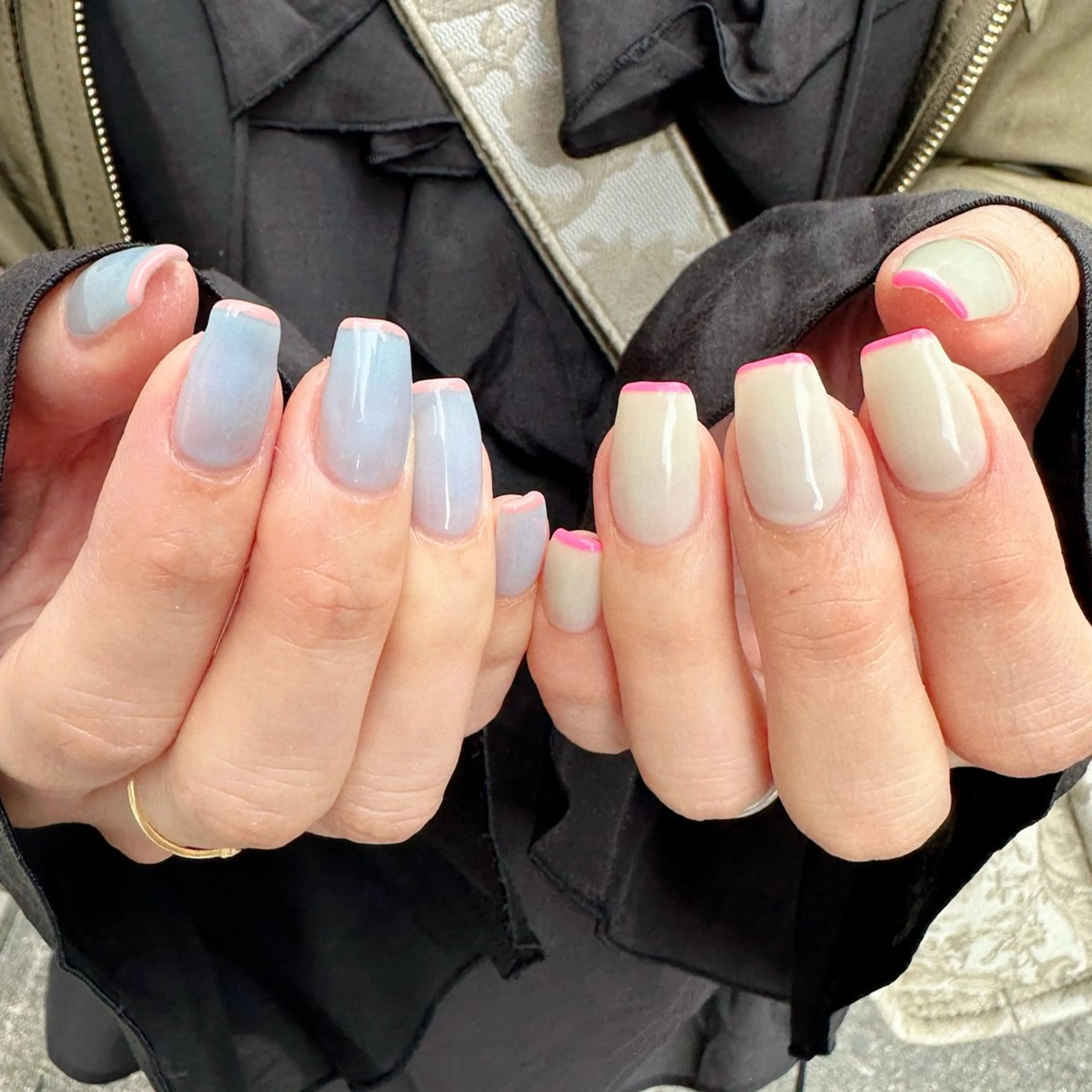 ネイル クリアネイル フレンチネイル 氷ネイル・うるうるネイル 韓国ネイル ニュアンスネイル 🪞KAPE NAIL 🪞のネイルデザイン