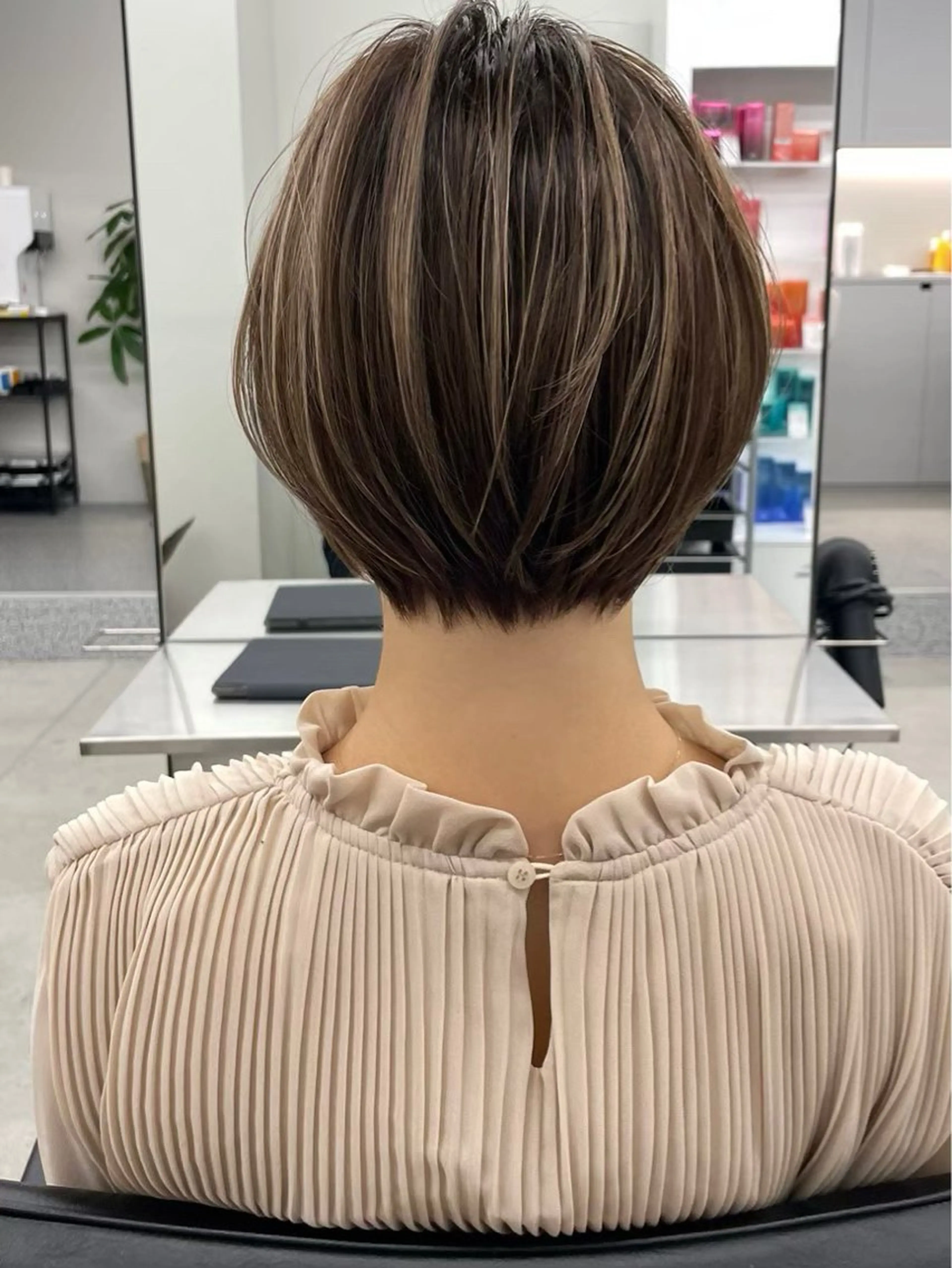 ショート カラー カット ヘアカラー ハイライトNo.1☆ ゆうのヘアスタイル