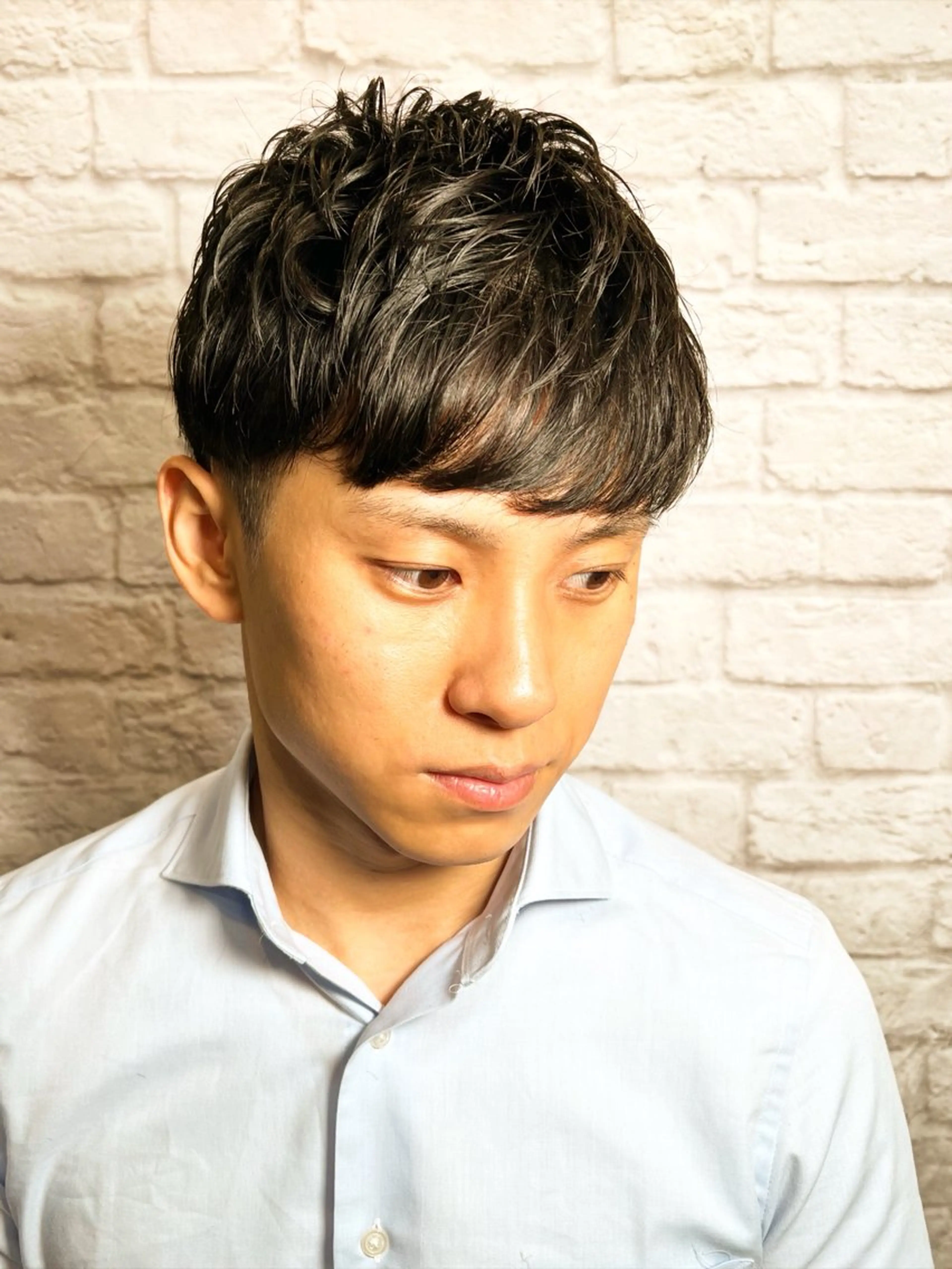 ショート カラー パーマ ヘアアレンジ メンズ カット ヘアセット メンズカット/パーマ 山崎航平💈のヘアスタイル