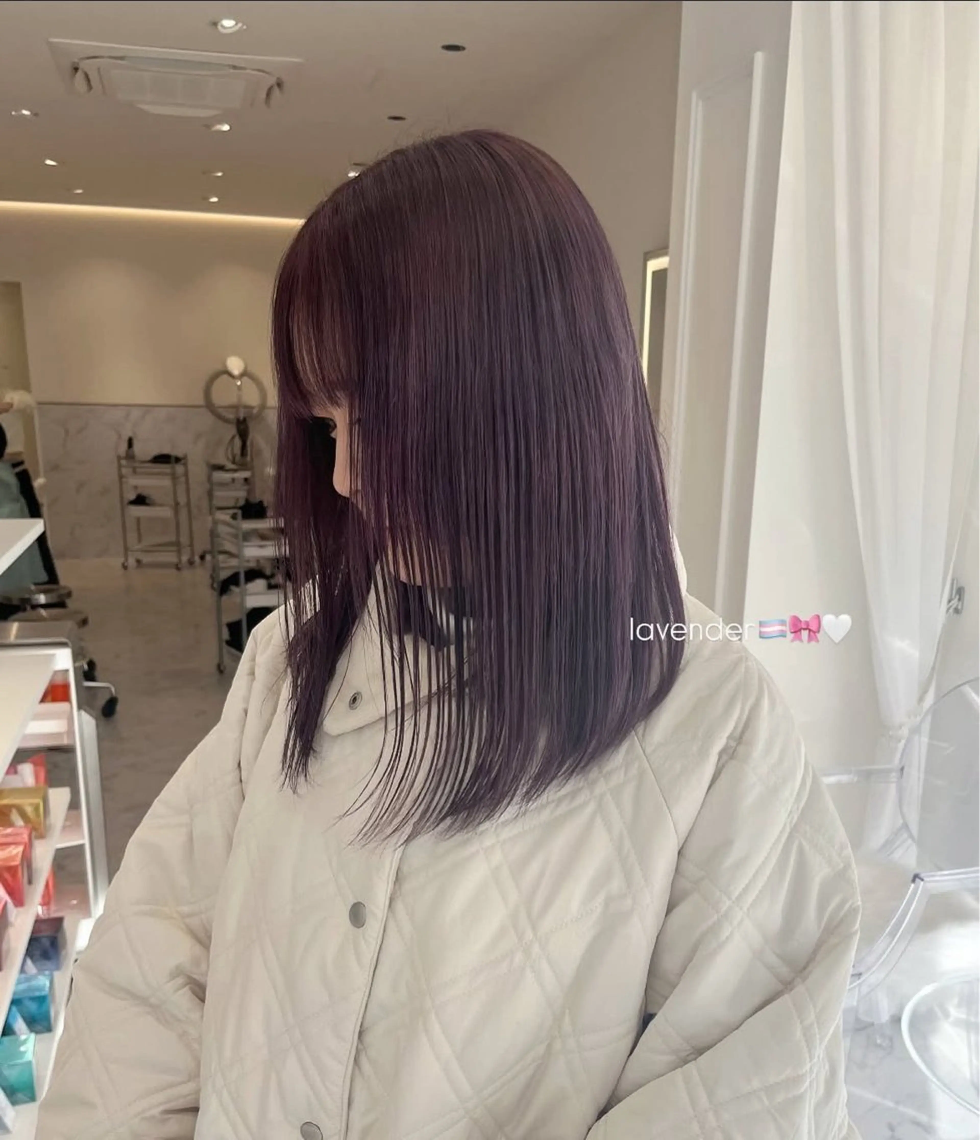 セミロング カラー ヘアカラー ParveMix 🌝🫧山本 玲南のヘアスタイル
