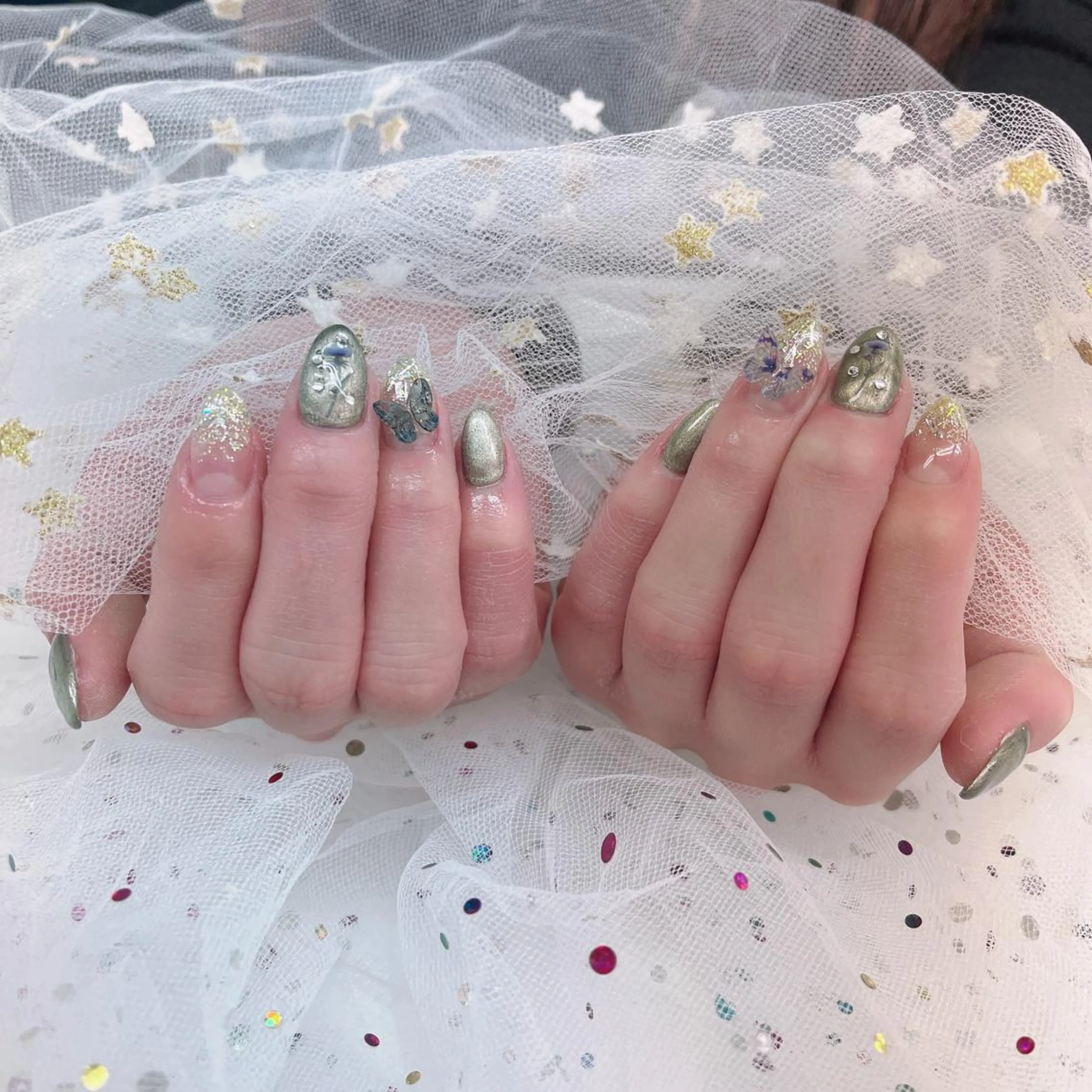 ネイル 🦋ネイルサロン ブラン🌈ゆりのネイルデザイン