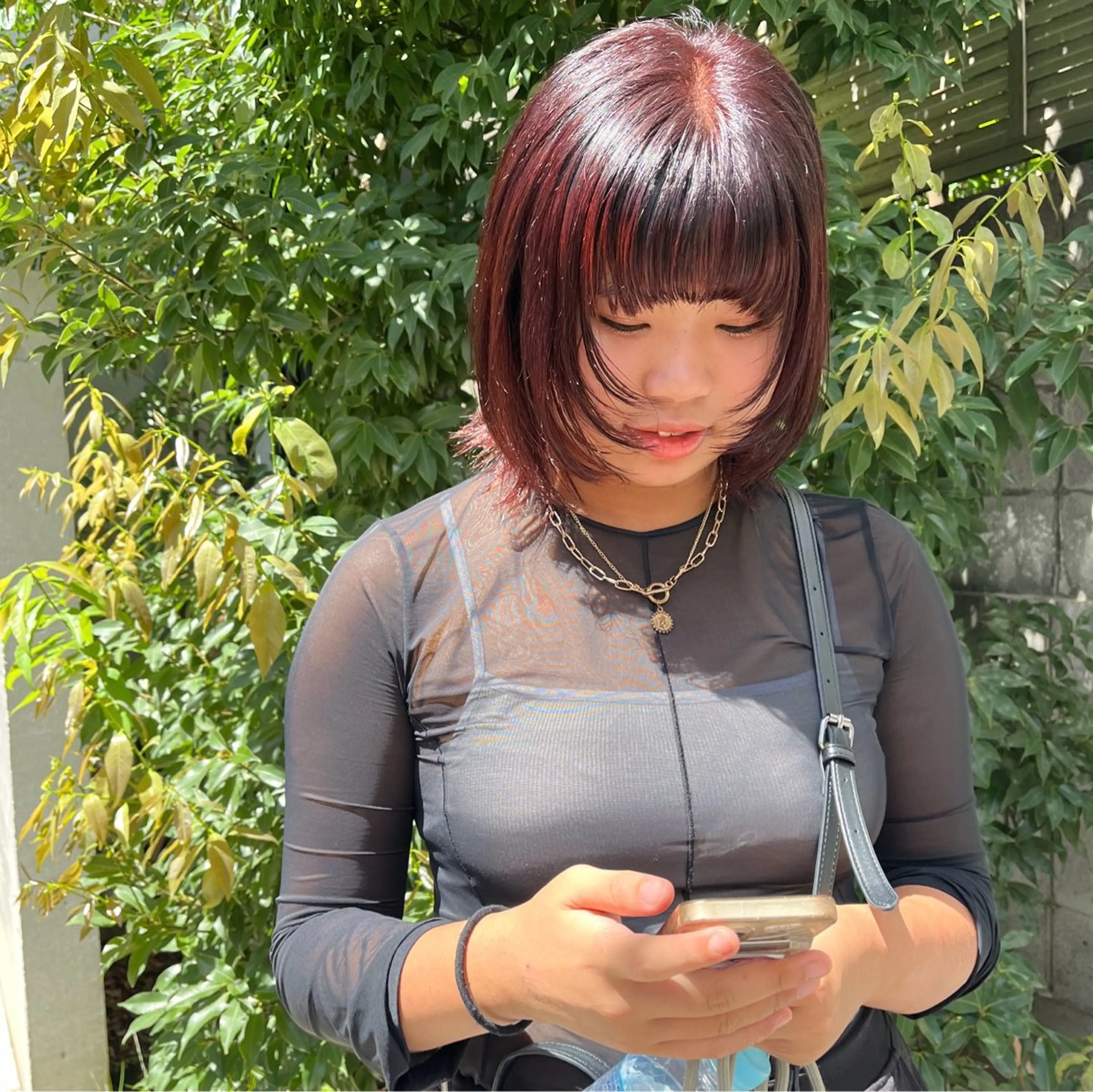 ミディアム カラー 暖色/パーマ 🌼クニトウメイのヘアスタイル