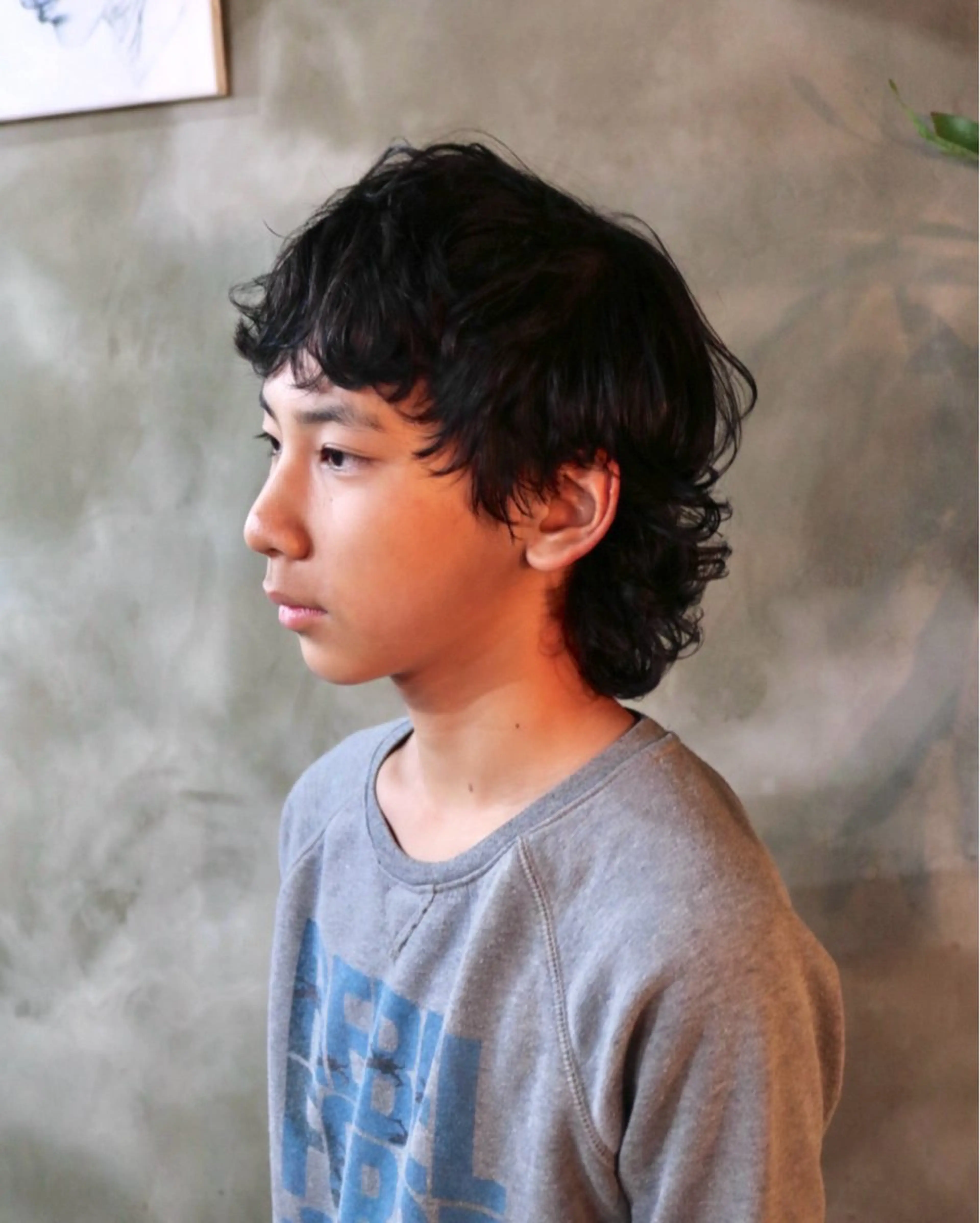 ミディアム メンズ カット パーマ トリートメント 木村陸弥 透明感/赤み消しのヘアスタイル