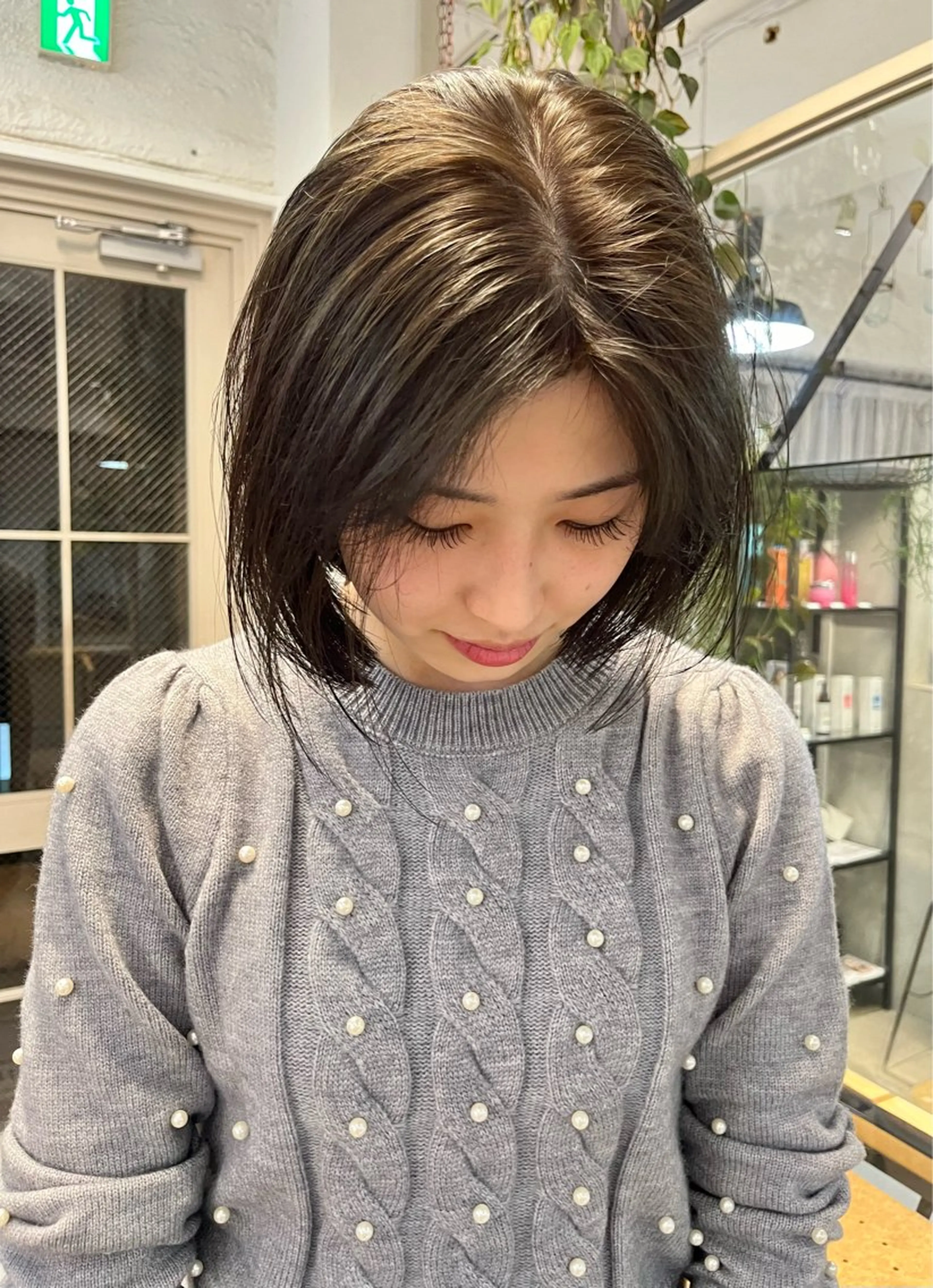 ミディアム カラー ヨシダ トモキのヘアスタイル
