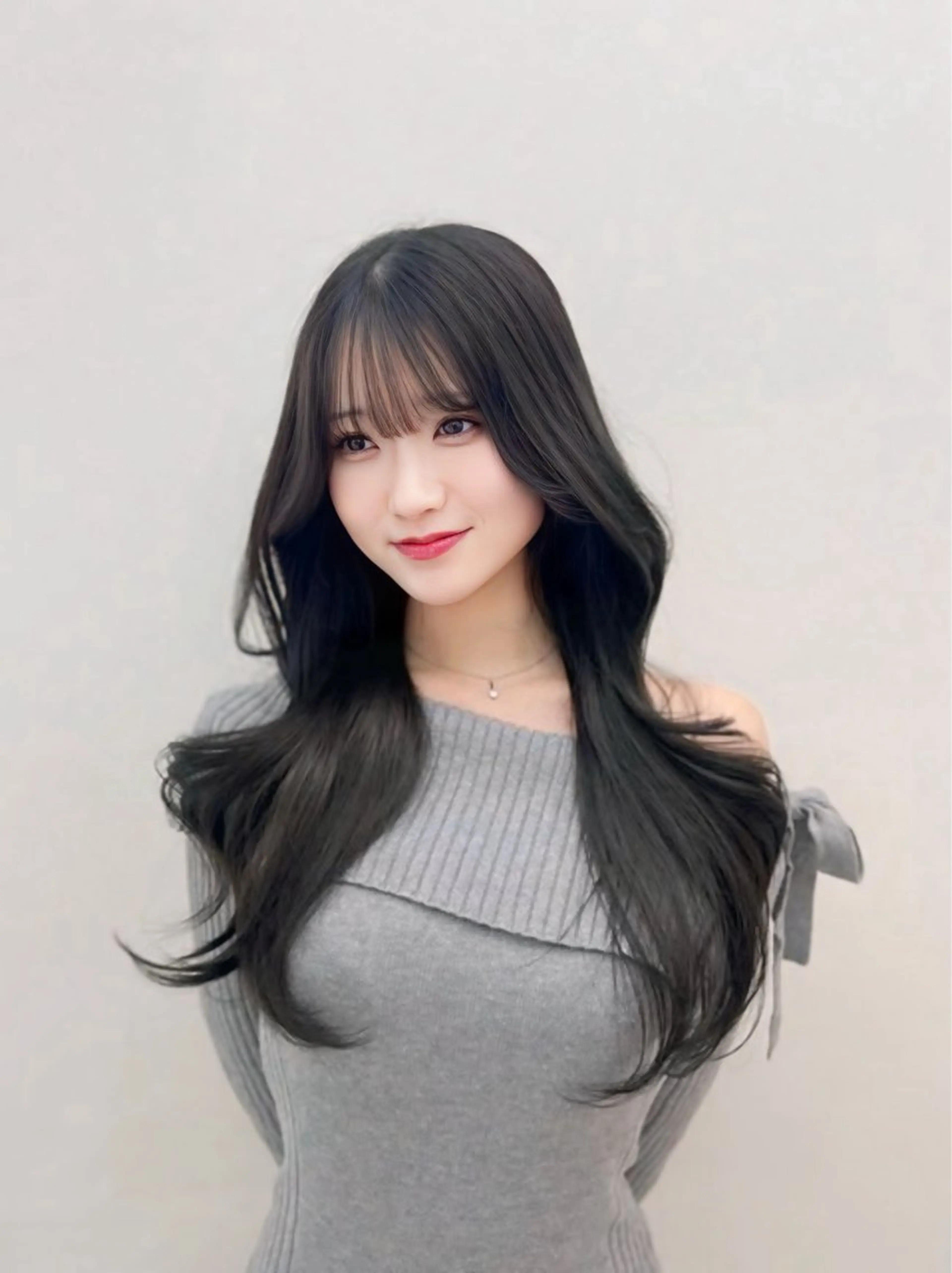 ロング カット ヘアカラー トリートメント 🤍韓国風透明髪🤍 レイヤー🤍きょうのヘアスタイル