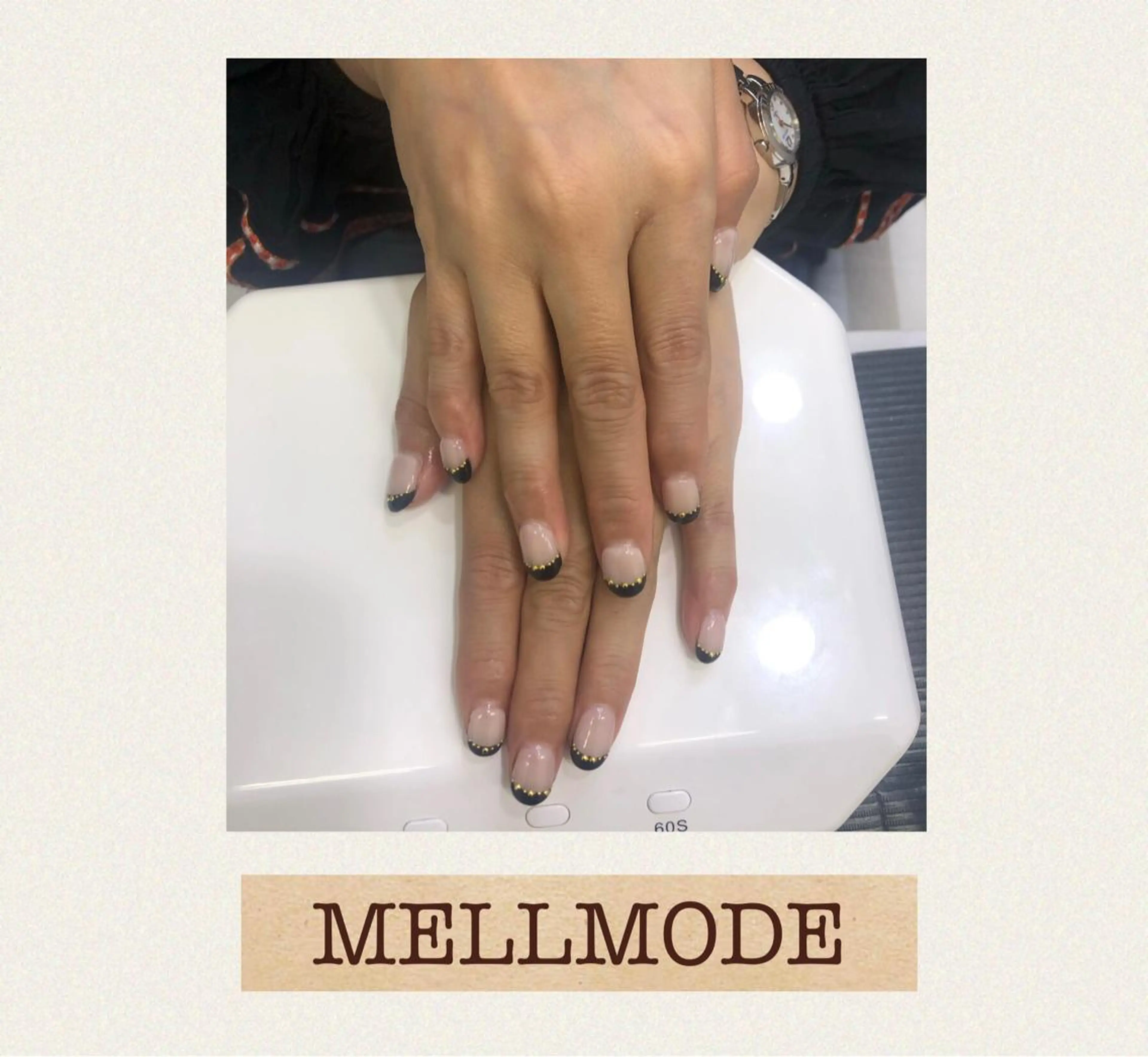 ネイル フレンチネイル キラキラネイル ハンドネイル MELLMODE所属・Nakano Kanaのネイルデザイン