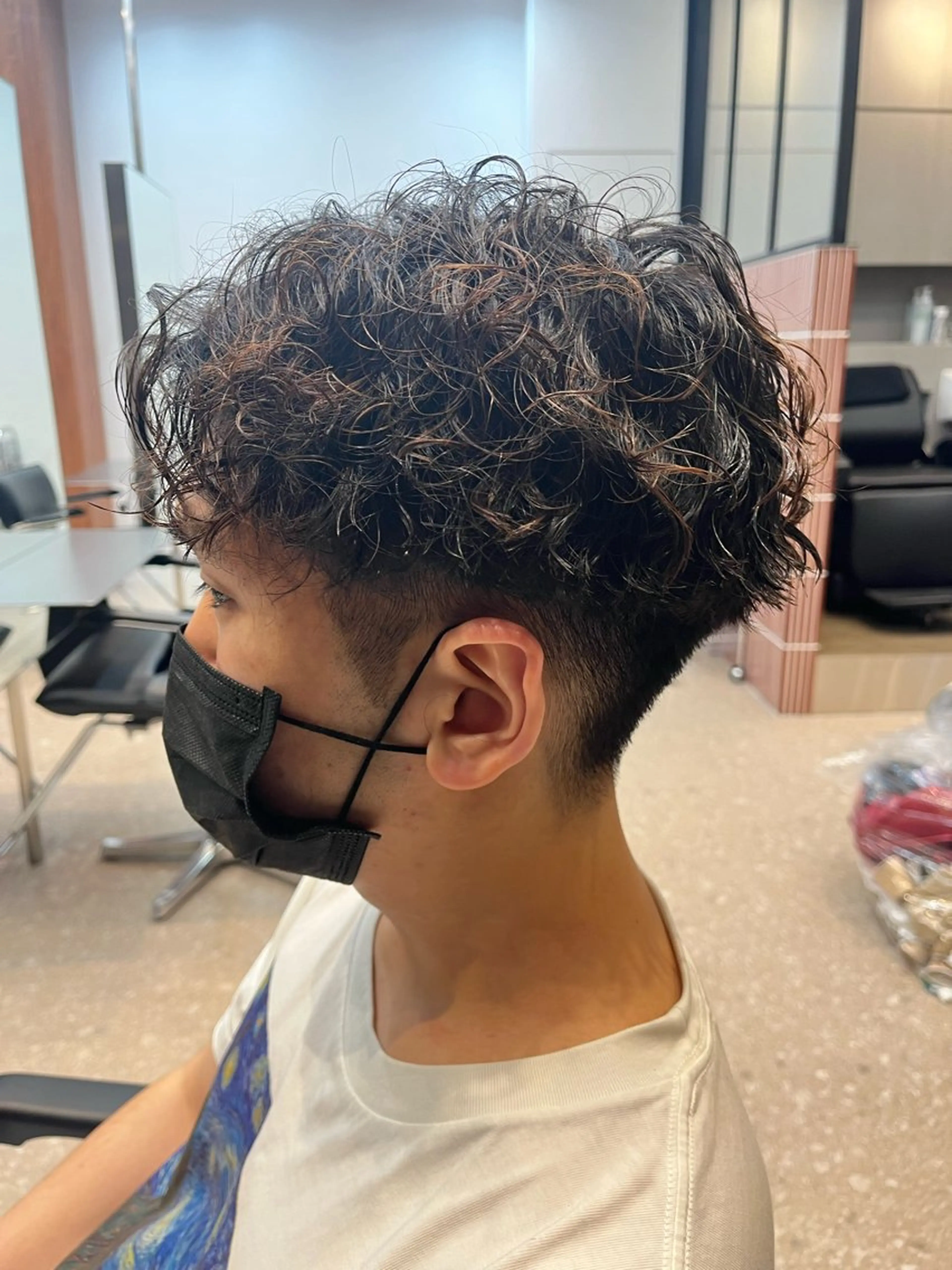 ショート パーマ メンズ センターパート メンズパーマ スパイラルパーマ ✨fifth /佐藤楓花✨️のヘアスタイル