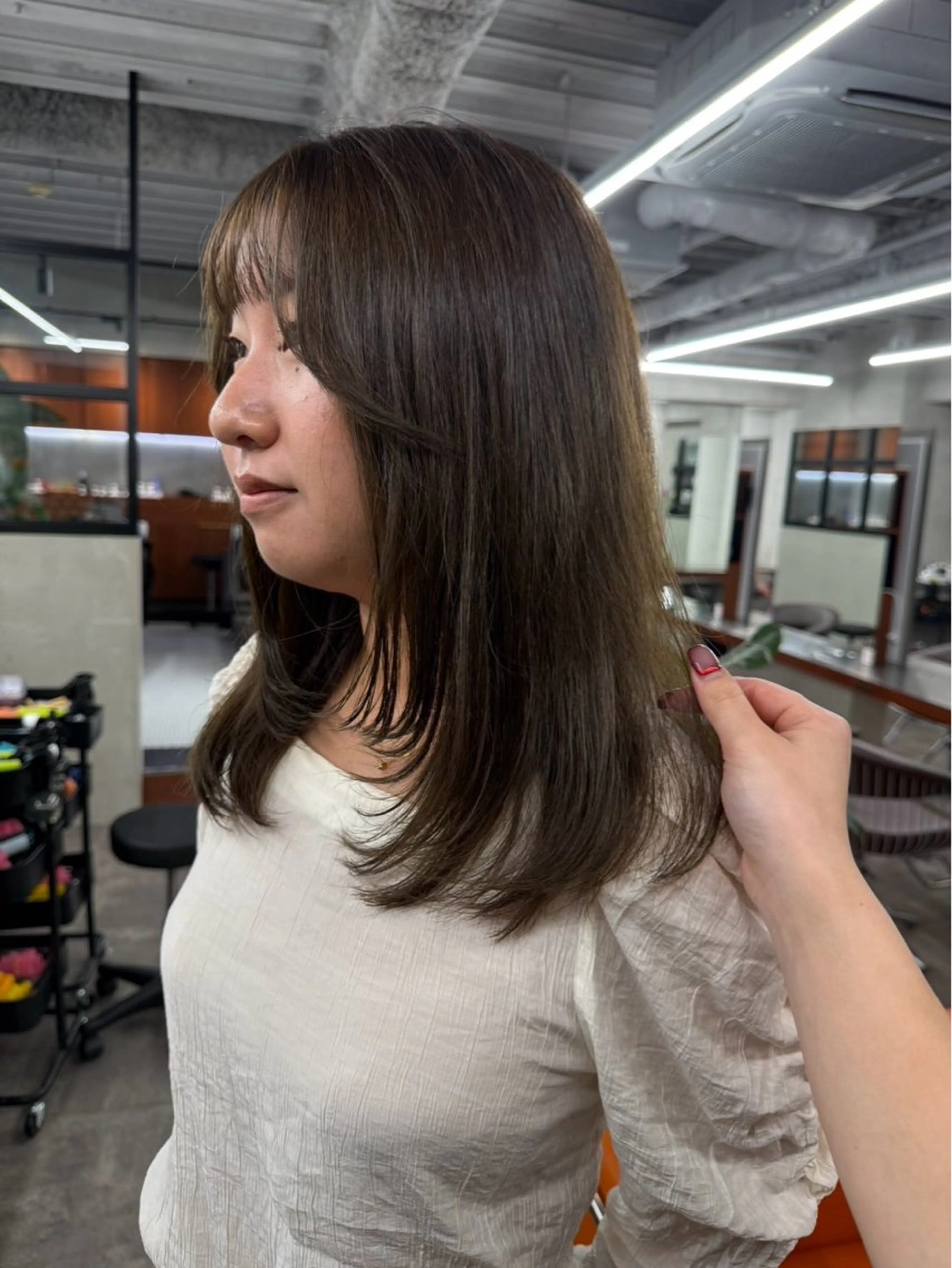 セミロング カラー nico TOKYO所属・ニュアンス/ センターパート/イノのヘアスタイル