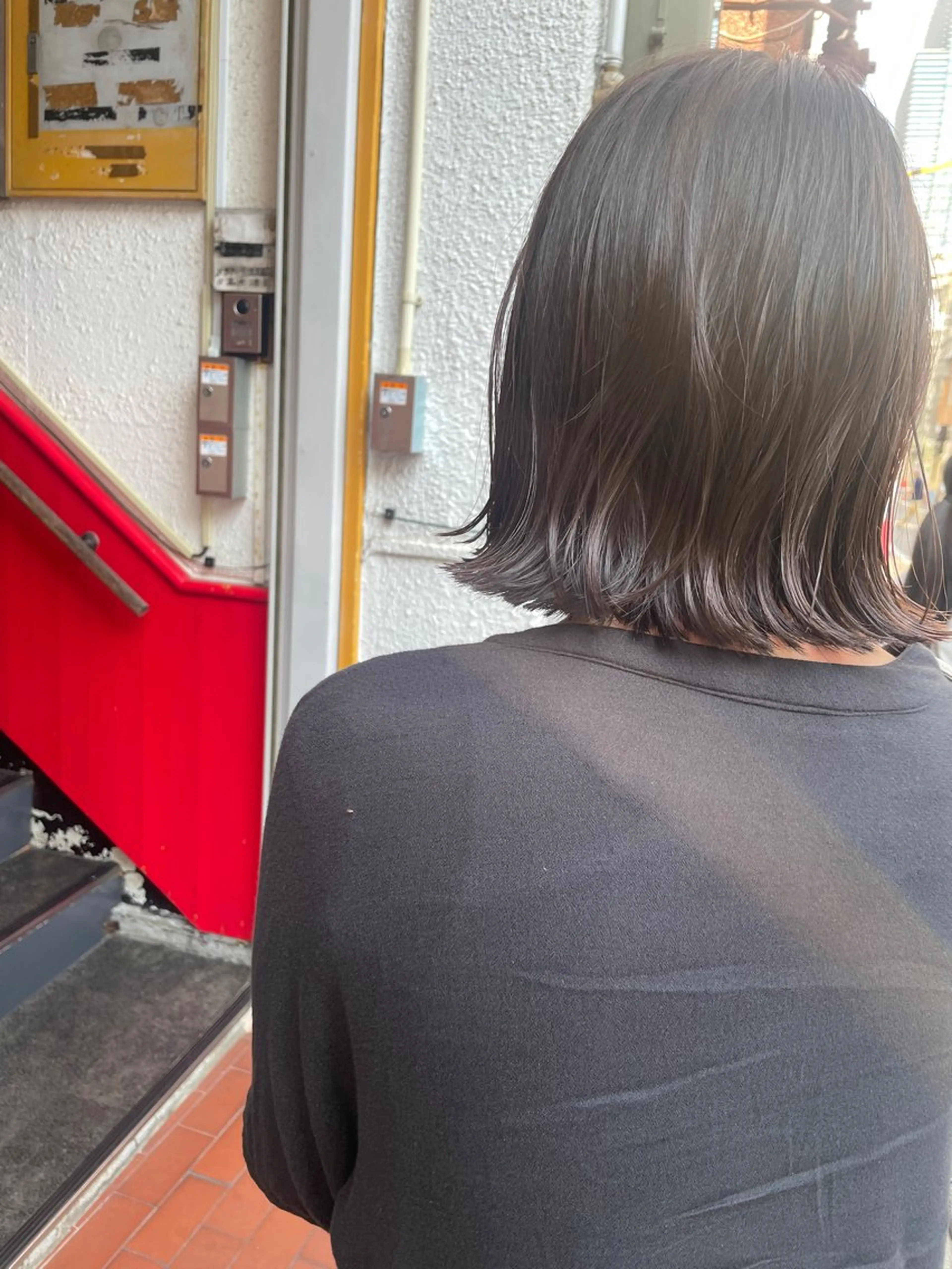 ミディアム カラー カット ヘアカラー トリートメント さの あやねのヘアスタイル