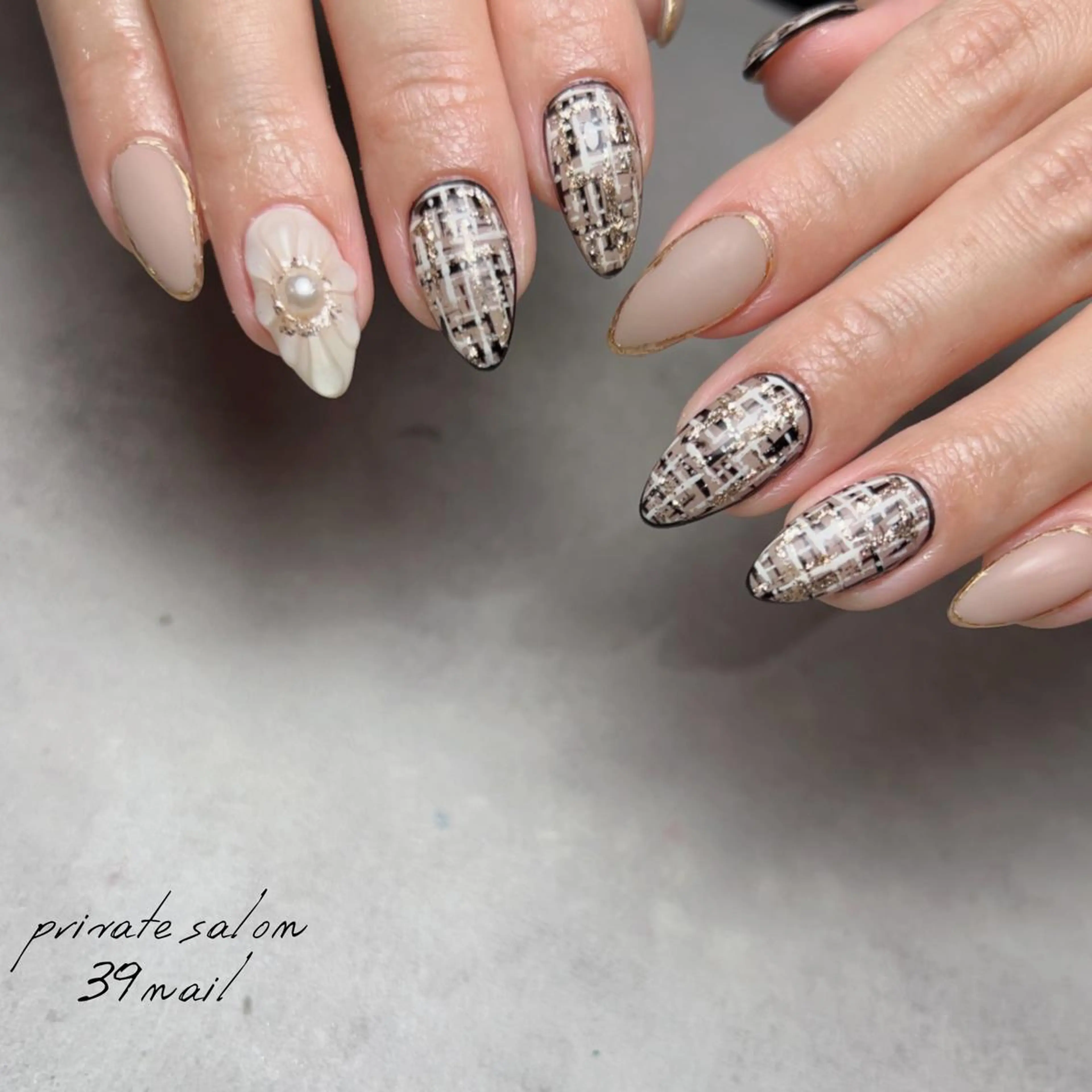 ミディアム ネイル ハンドネイル 京橋 【39nail】のネイルデザイン