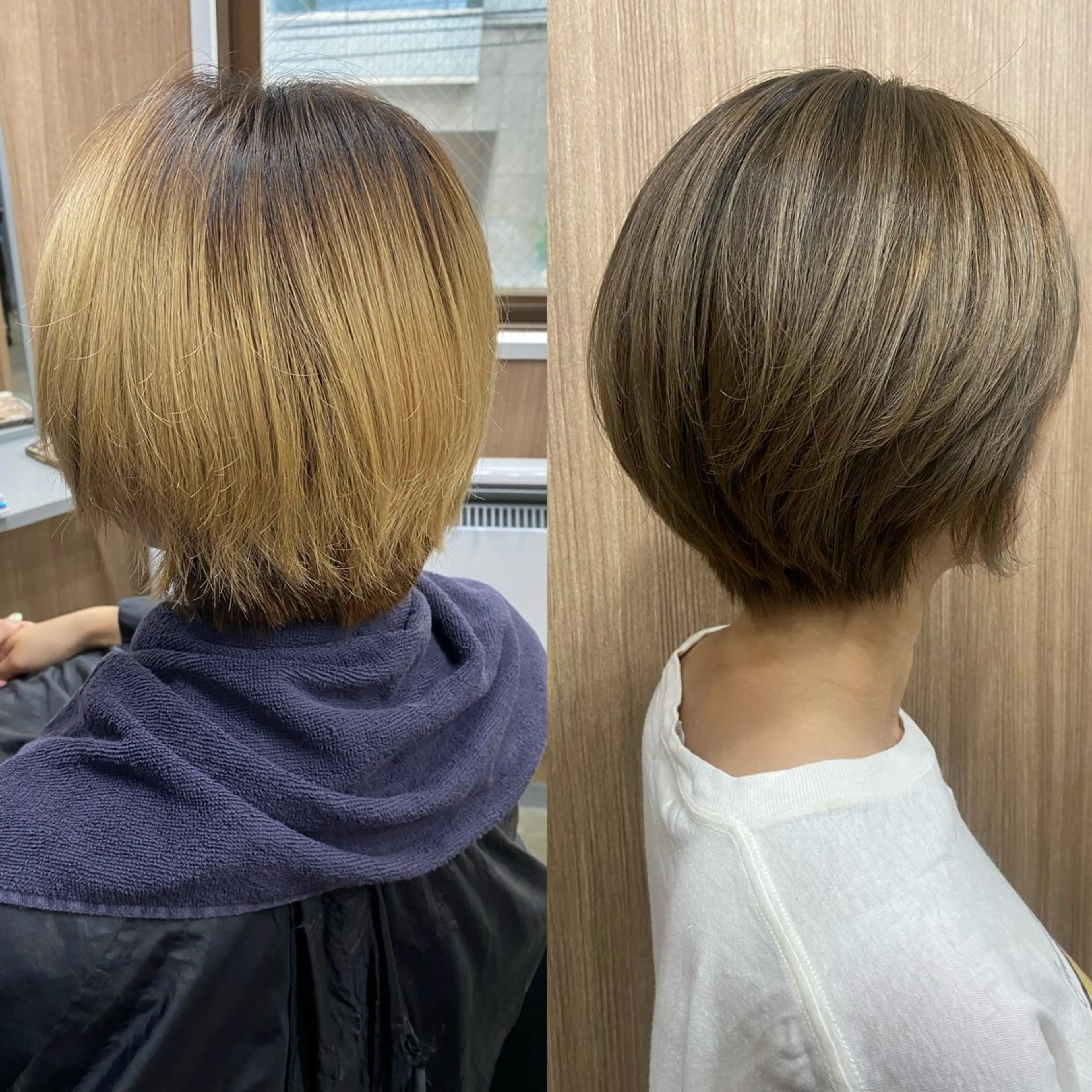 ショート くびれヘア ハイライト 髪質改善 韓国風ヘア レイヤーカット SOAR所属・【髪質改善・コテ巻き パーマ】　長浜千紘のヘアスタイル