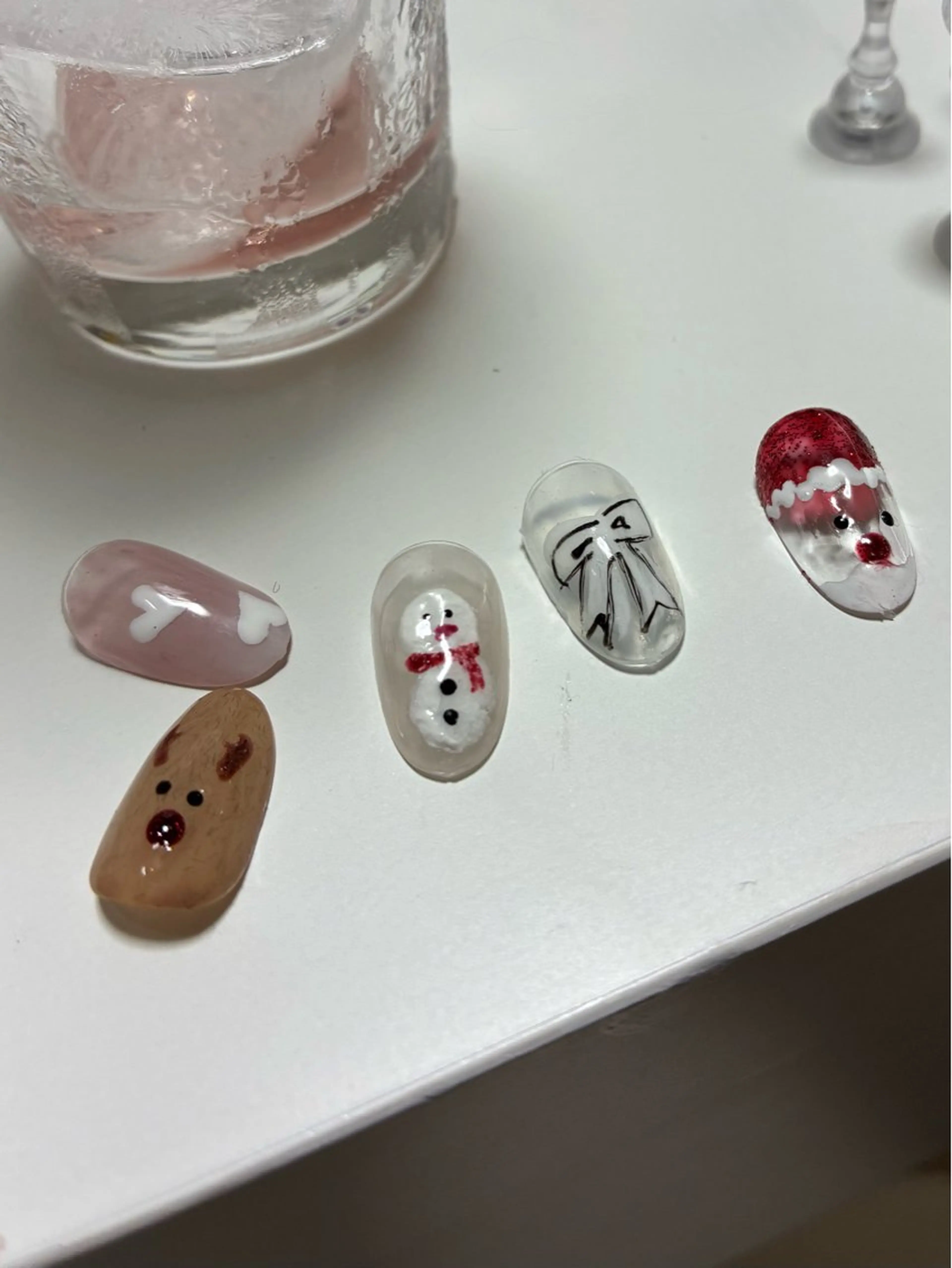 ネイル アートネイル 冬ネイル クリスマス ハンドネイル jete nailのネイルデザイン